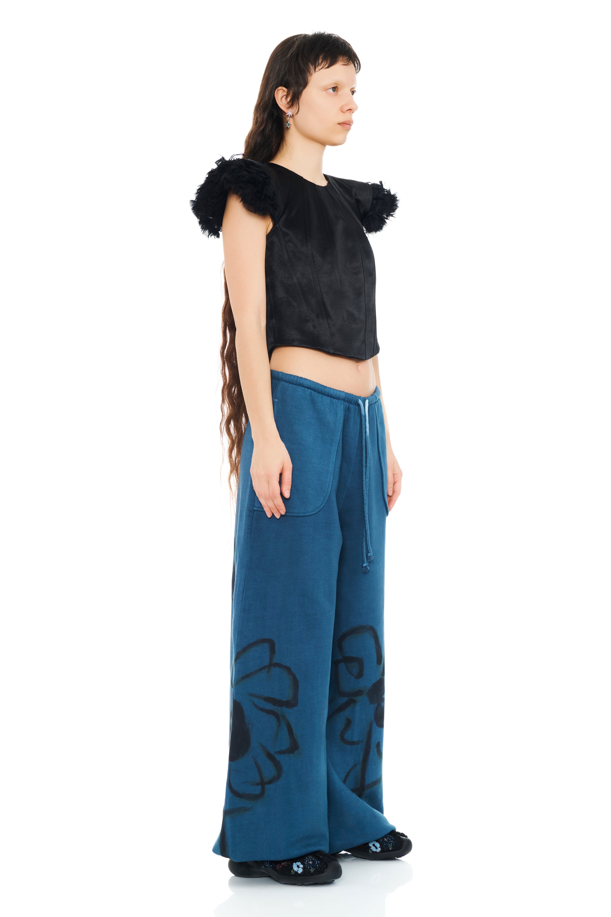 NAVY BUG BALLOON SWEATPANT