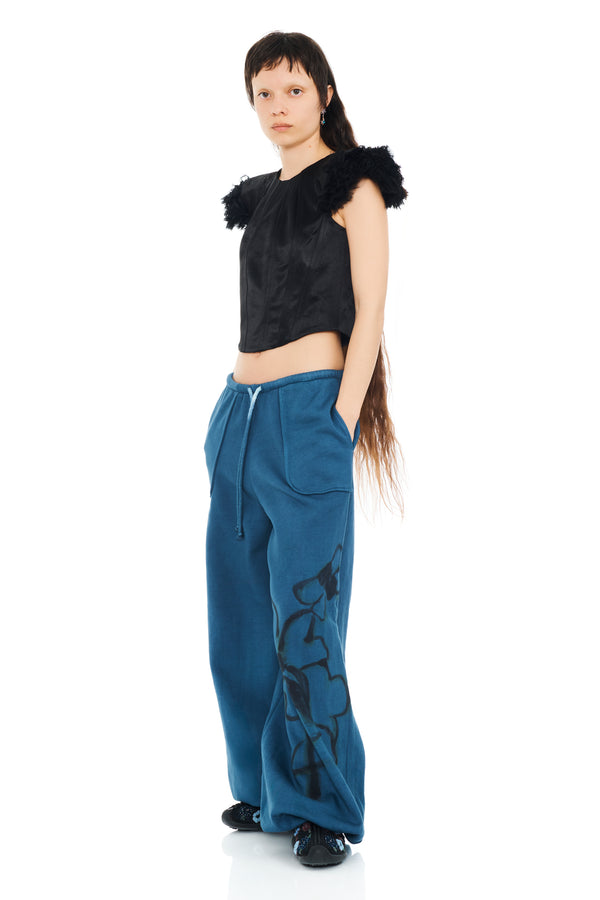 NAVY BUG BALLOON SWEATPANT