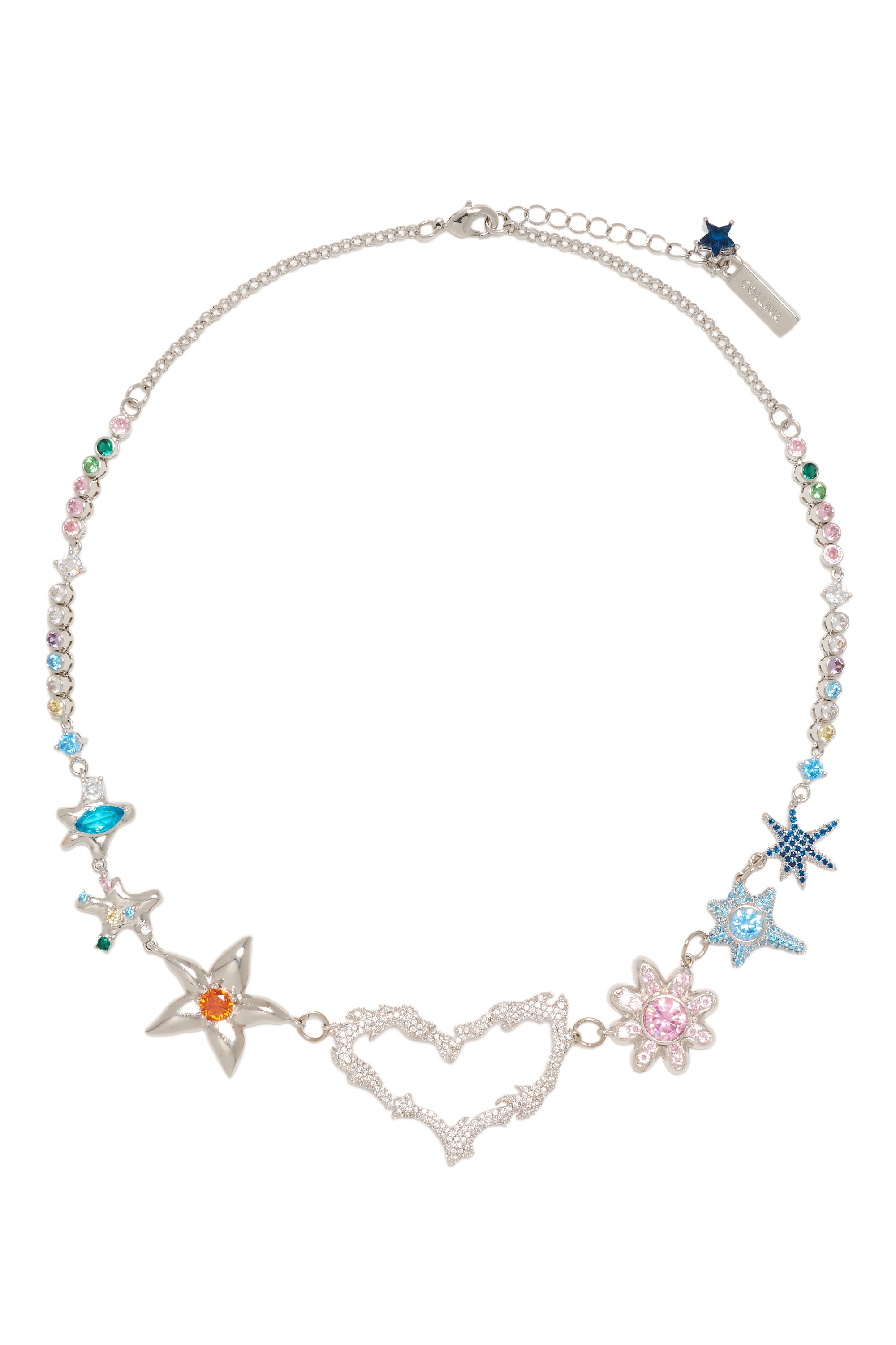 MULTI HEART FLAME CONSTELLATION NECKLACE