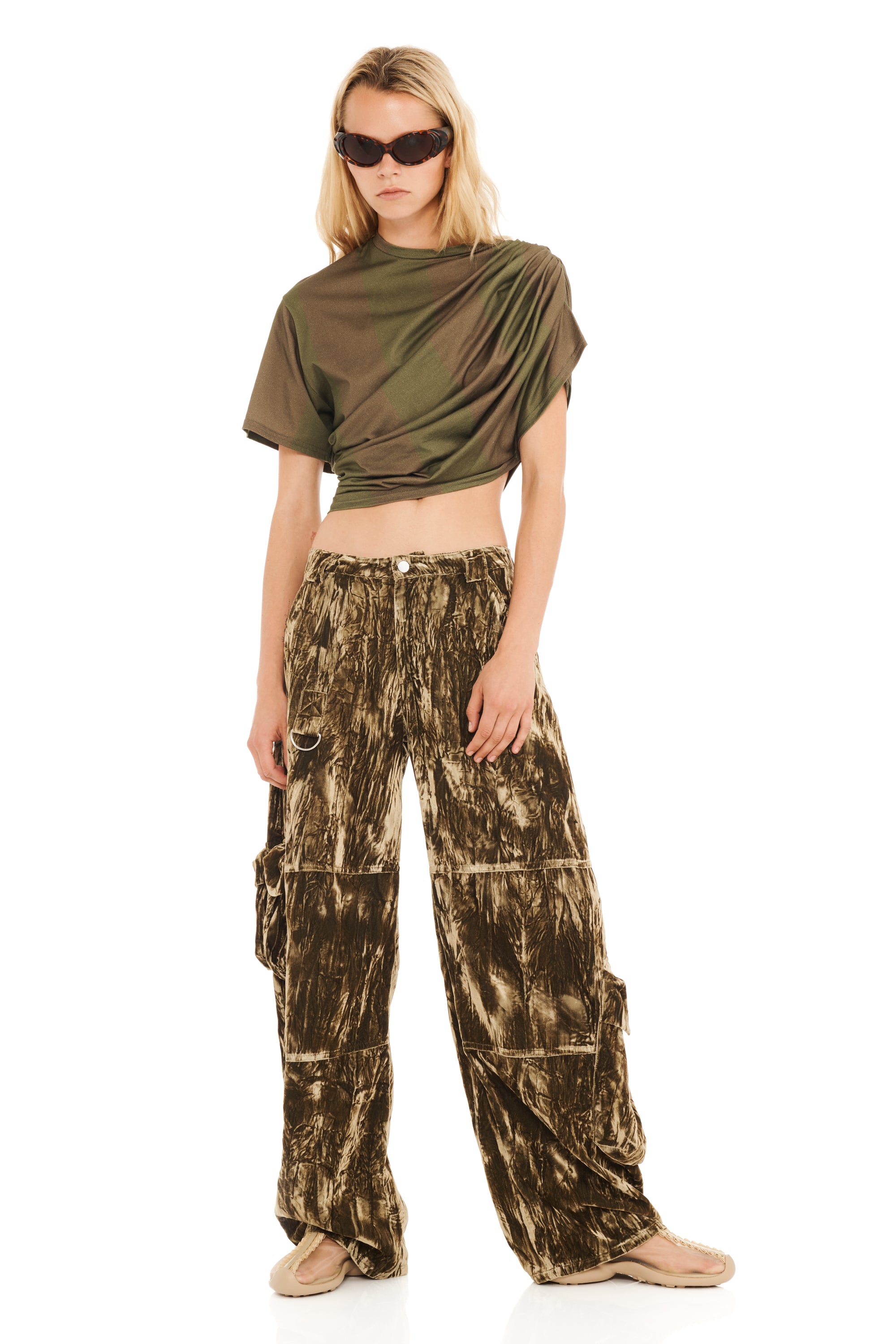 LAWN CARGO PANT MOSS VELVET