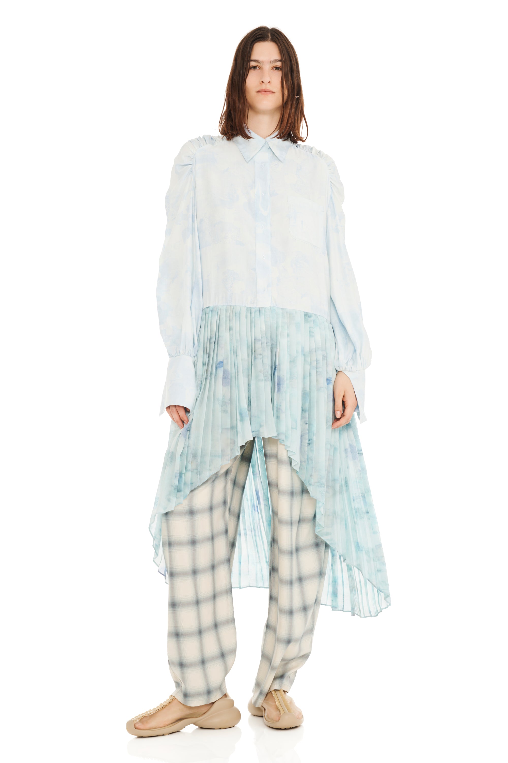 CLOUDY PLAID CATCHFLY PANT