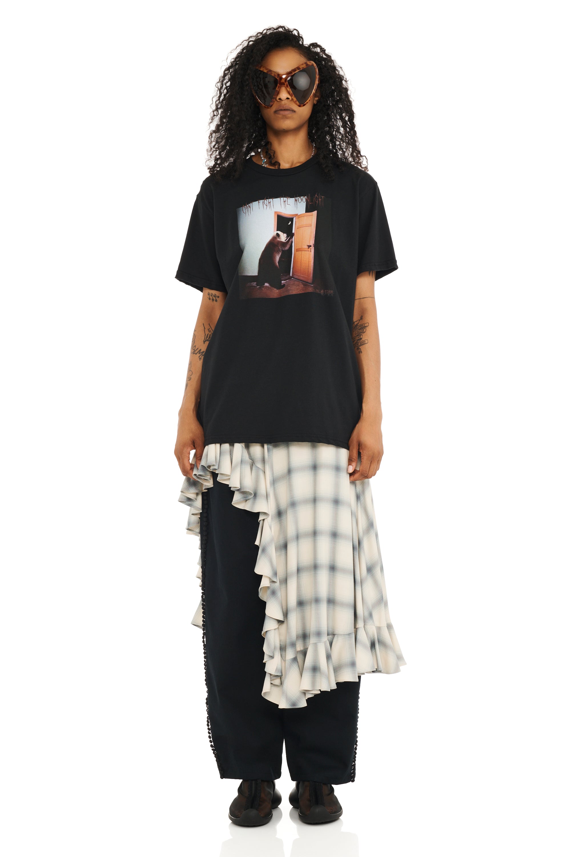 新品タグ付 COLLINA STRADA ストールTシャツ ホワイト JS取扱 Tee Shirts