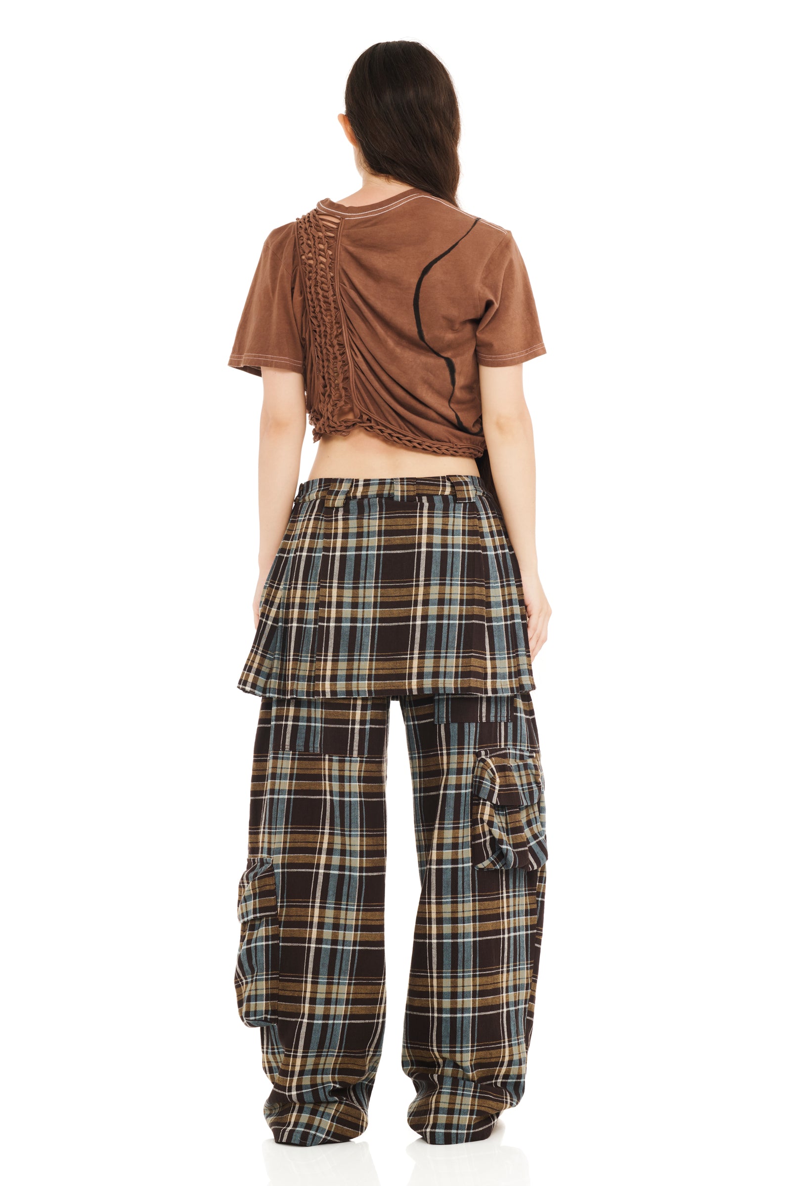 【関税込み】Collina Strada ブラウン Lawn Skirt カーゴパンツ Collina Strada: ブラウン Lawn Skirt カーゴパンツ | SSENSE 日本