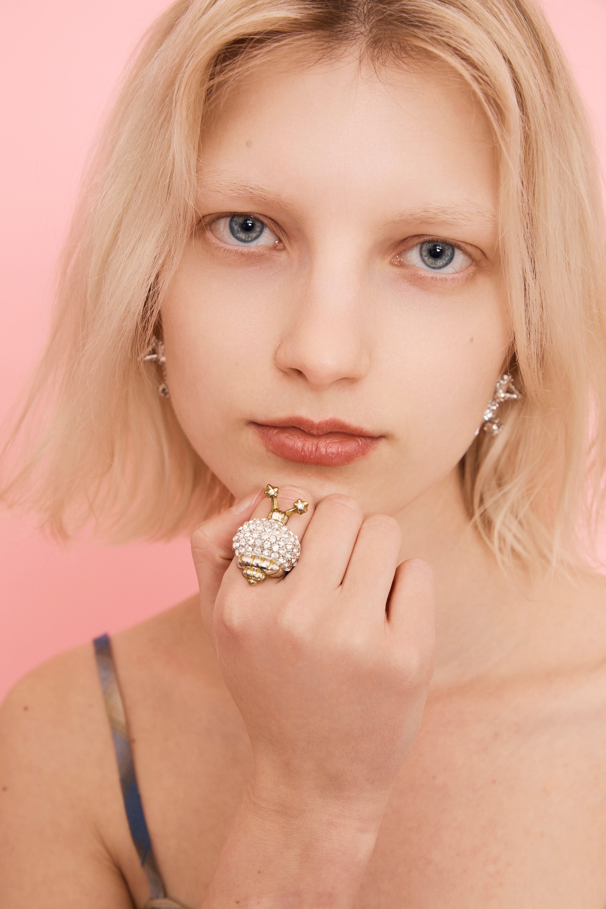 GOLD STRIPE SNAIL RING