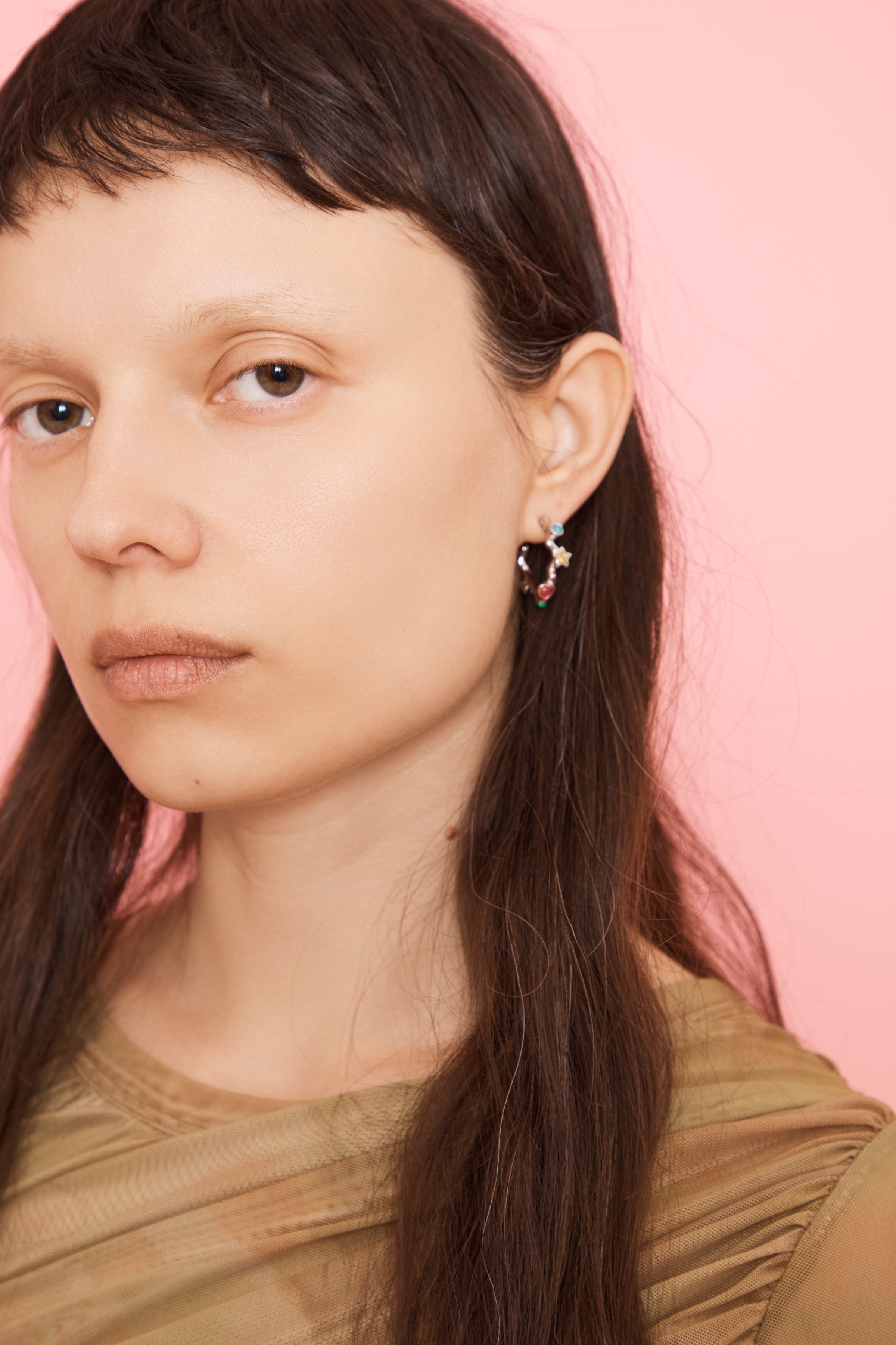 SILVER MULTI FLORENCE EARRINGS