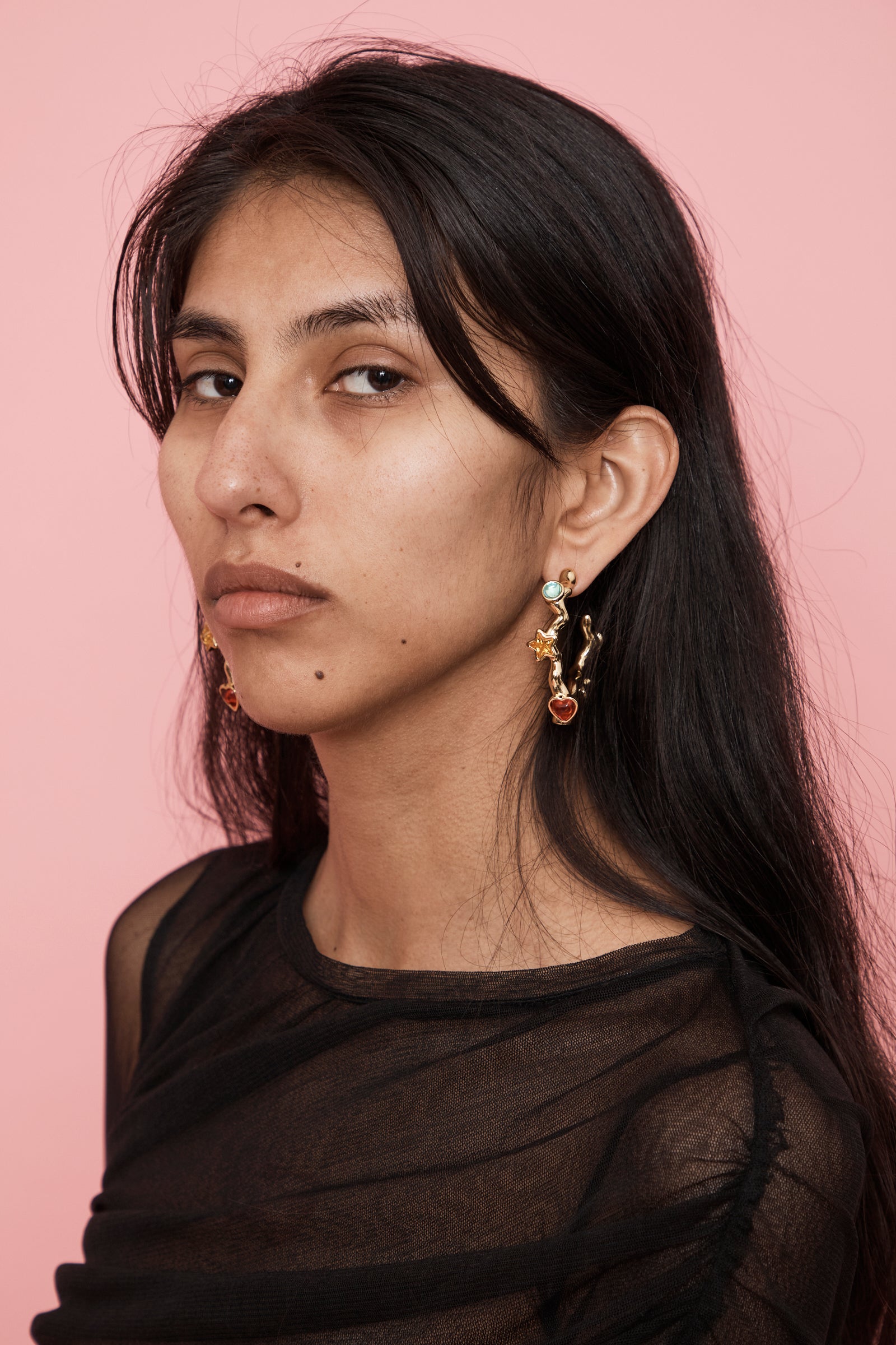 GOLD MULTI SUPER FLORENCE EARRINGS