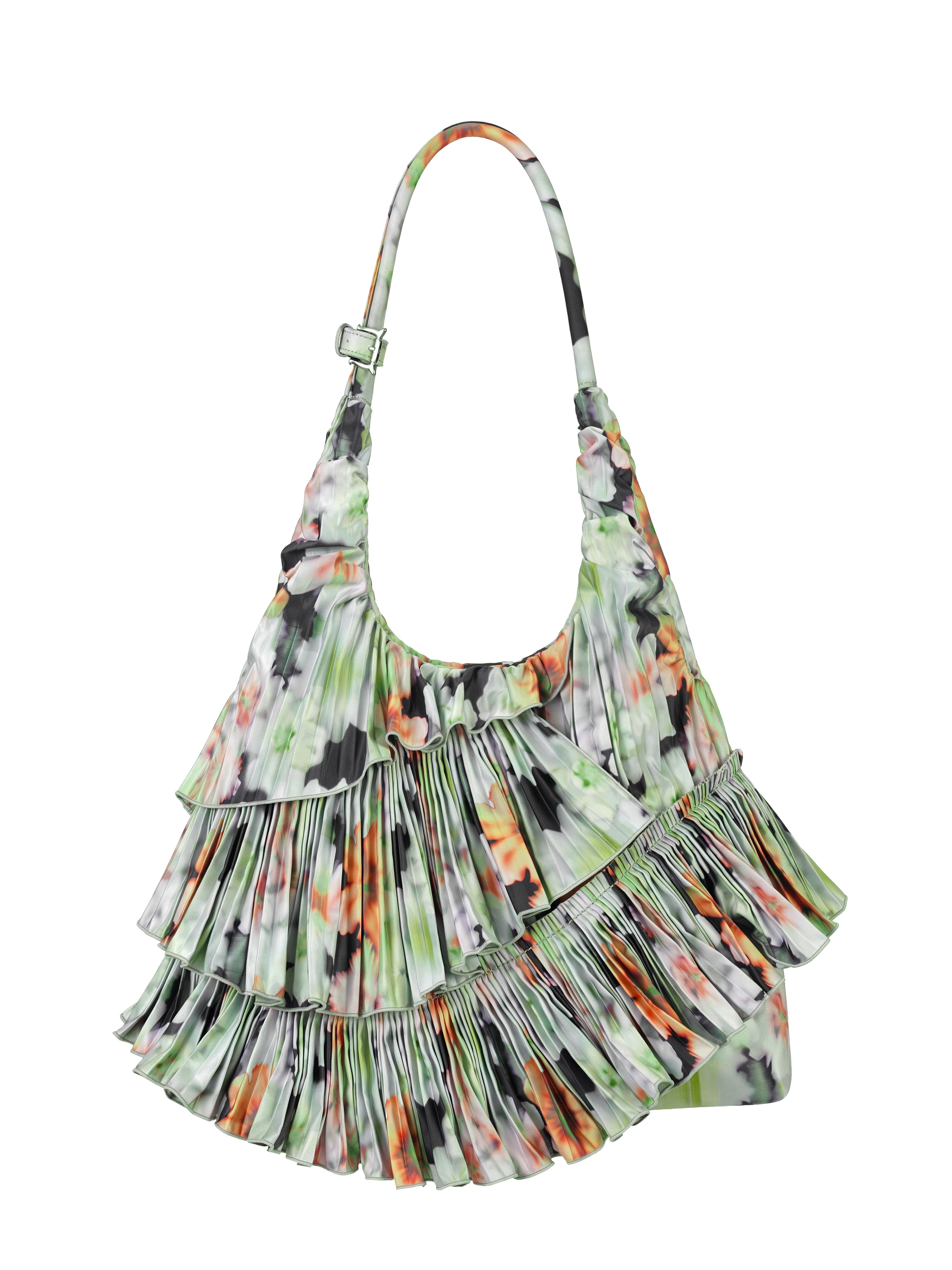 ORANGE BLUR FLORAL CLOUD RINGO BAG