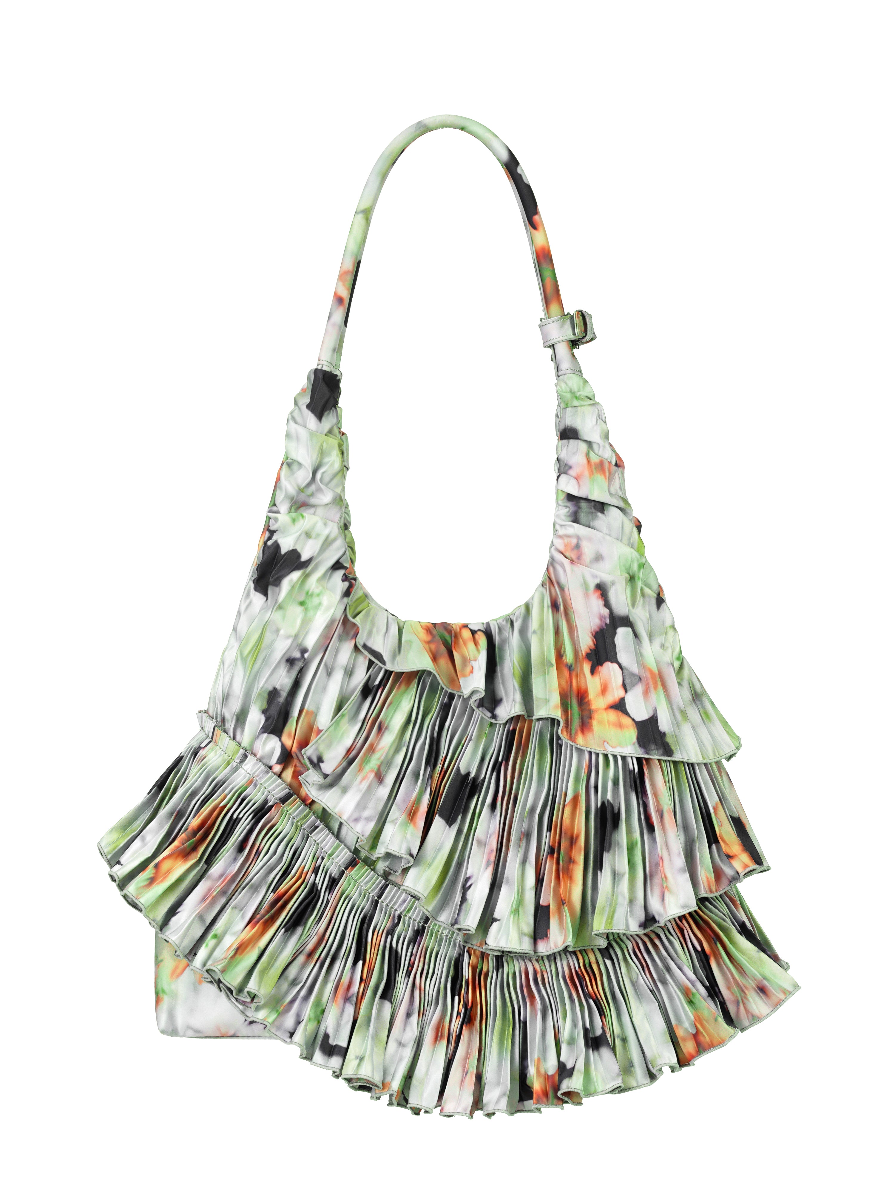 ORANGE BLUR FLORAL CLOUD RINGO BAG