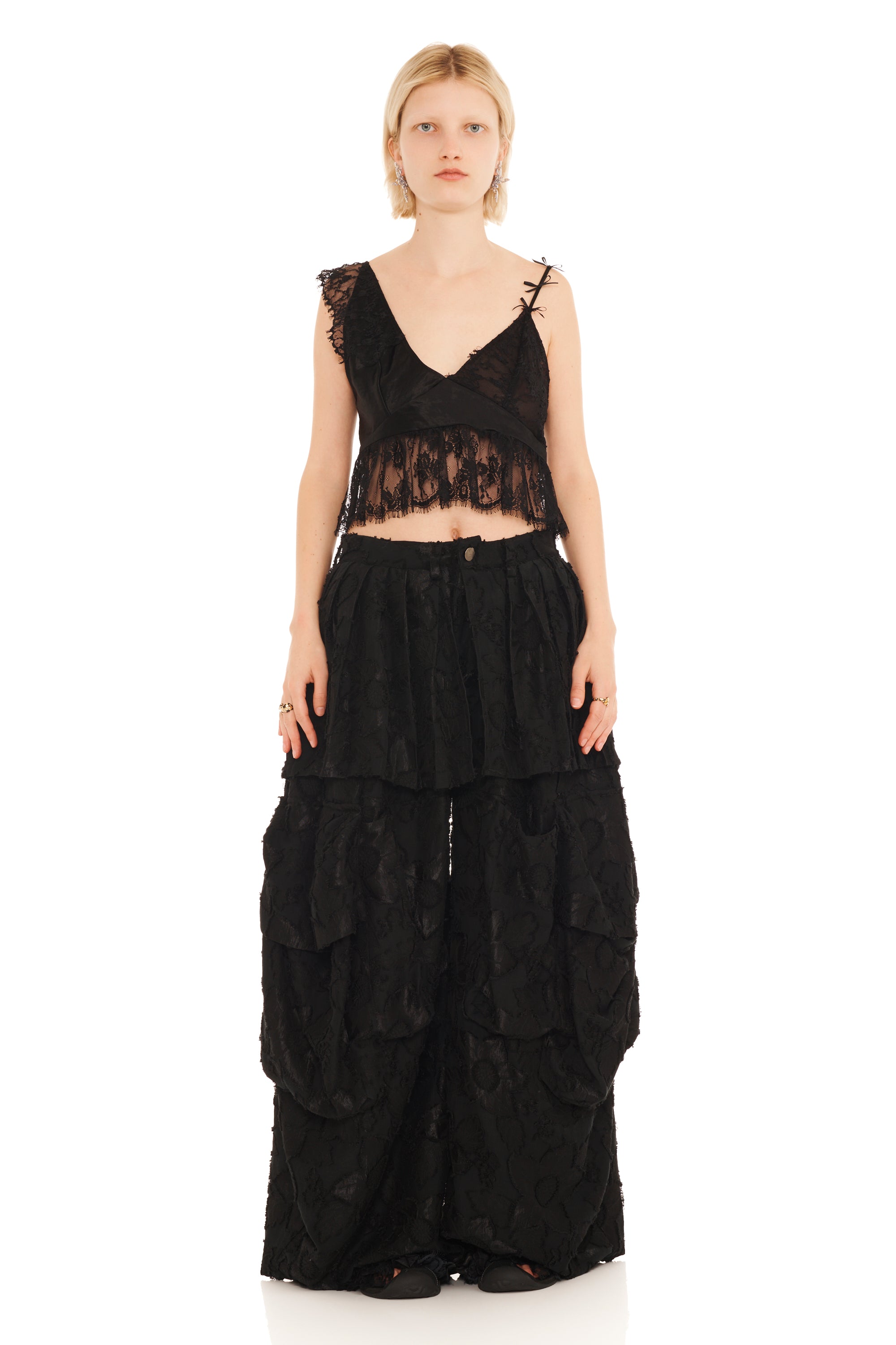 BLACK JACQUARD HAZEL CARGO PANT