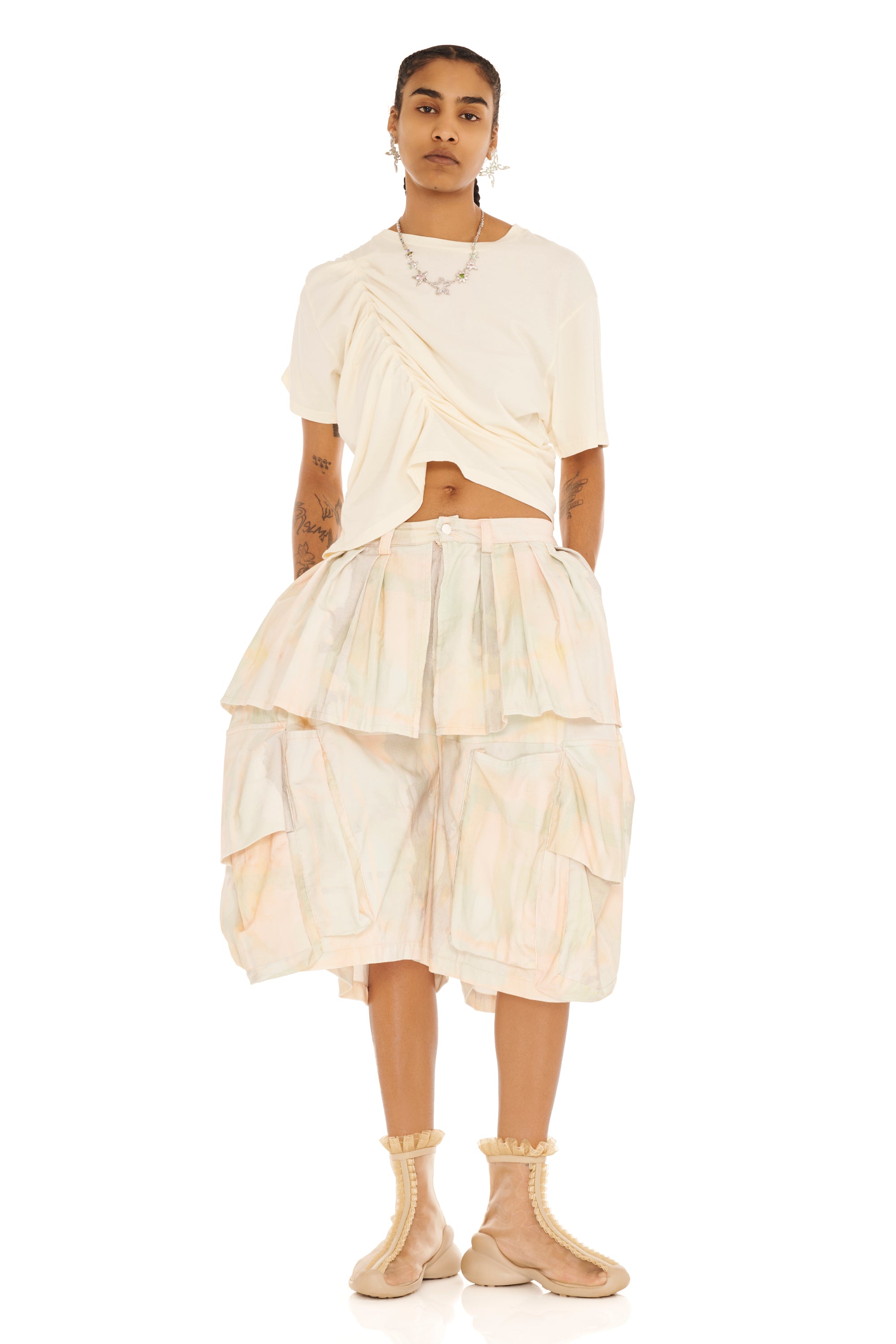 GUA SHA PLAID HAZEL CARGO SHORT