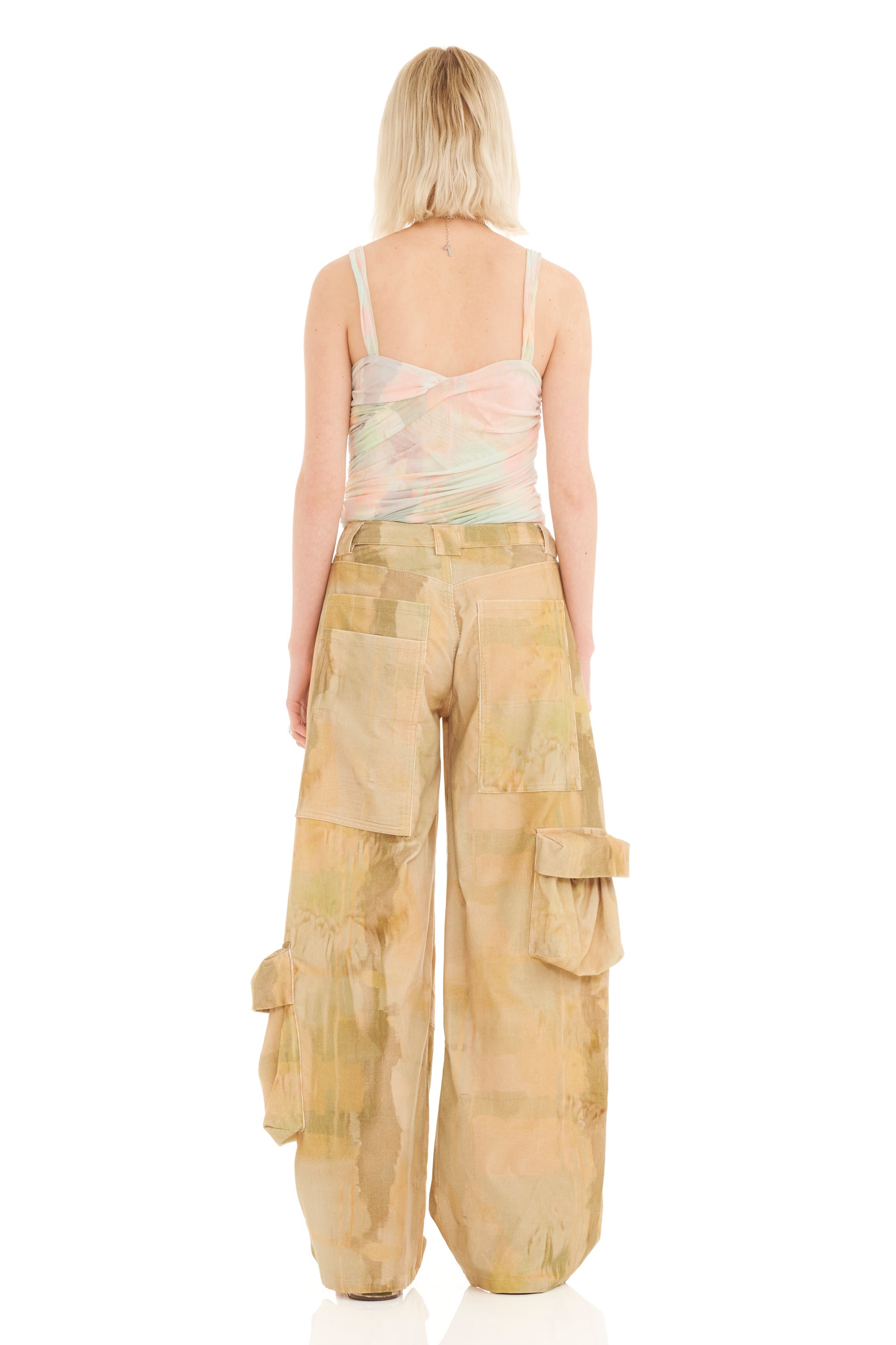 Collina Strada Lawn Cargo Pant in Olive Gua Sha