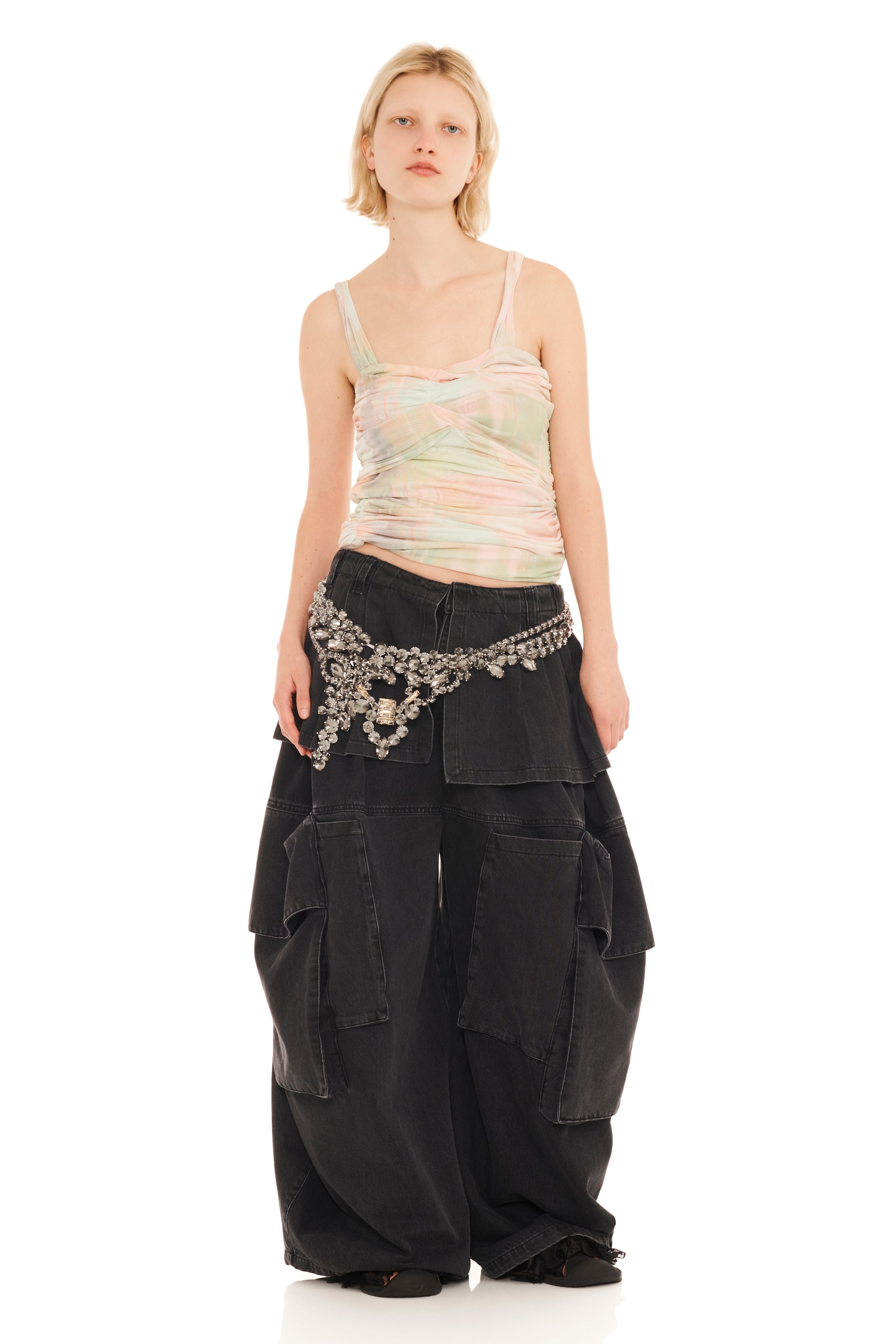 GUA SHA PLAID NETTLE TANK