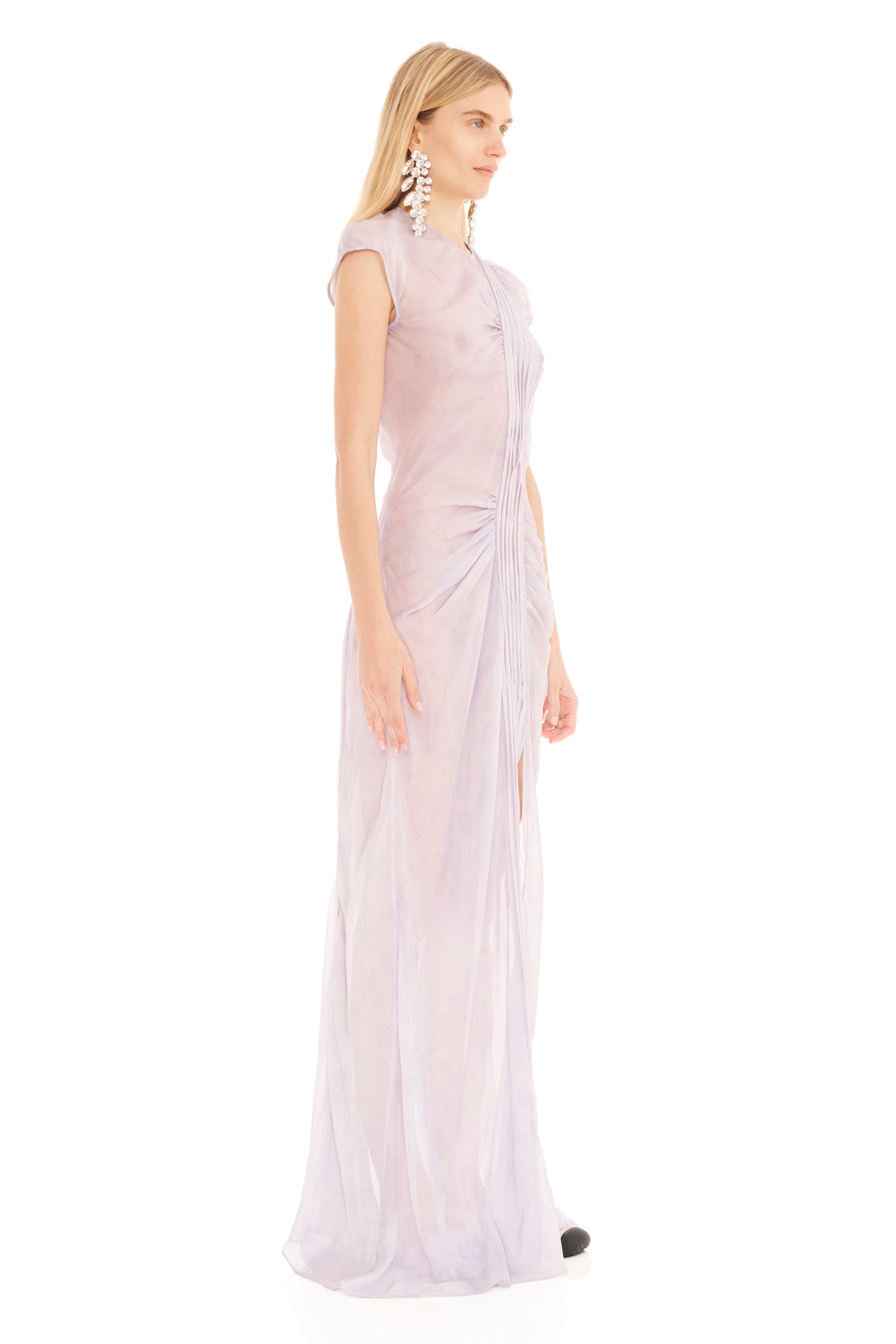 LILAC FLORAL SCRIBBLE OYINDA DRESS