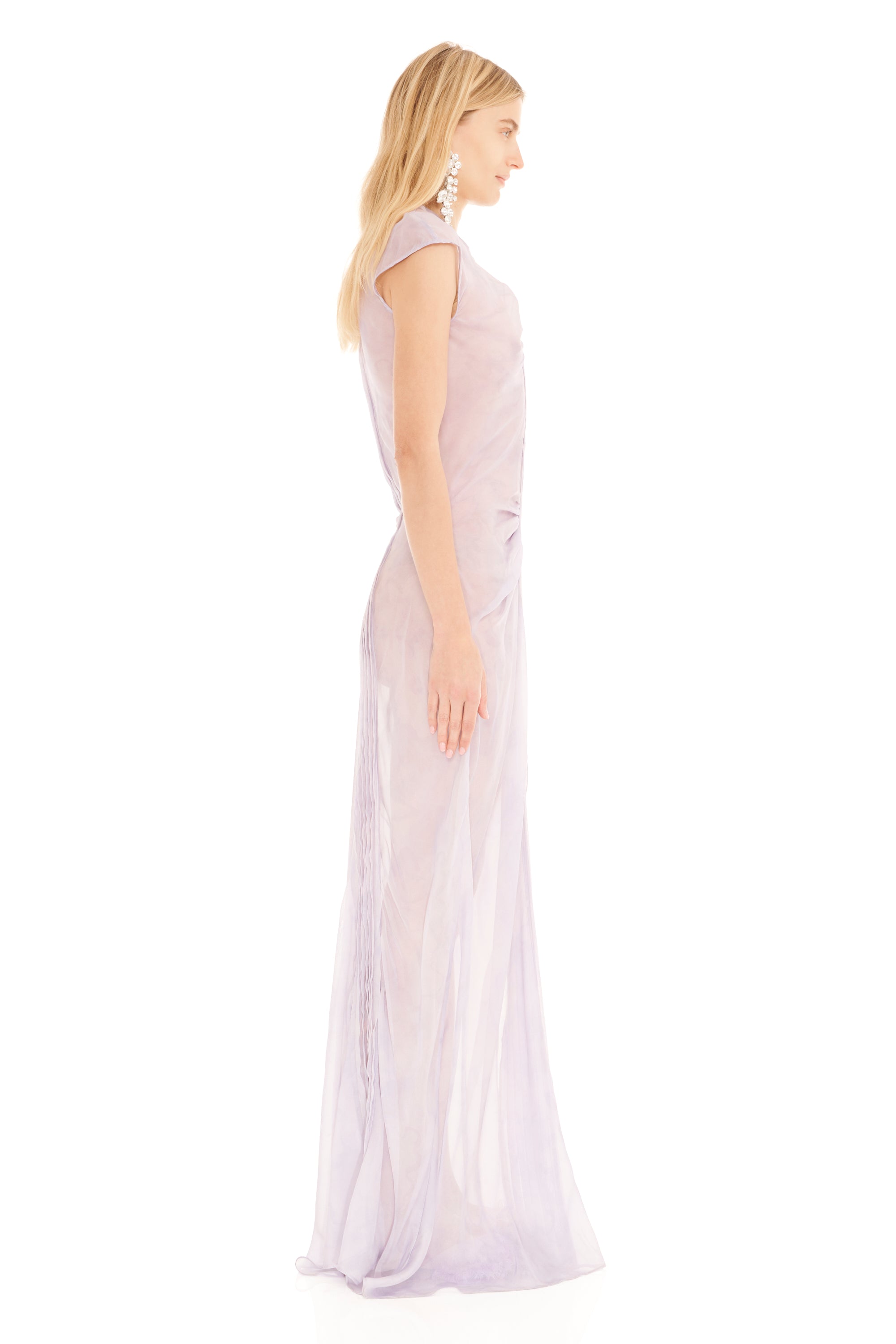 LILAC FLORAL SCRIBBLE OYINDA DRESS
