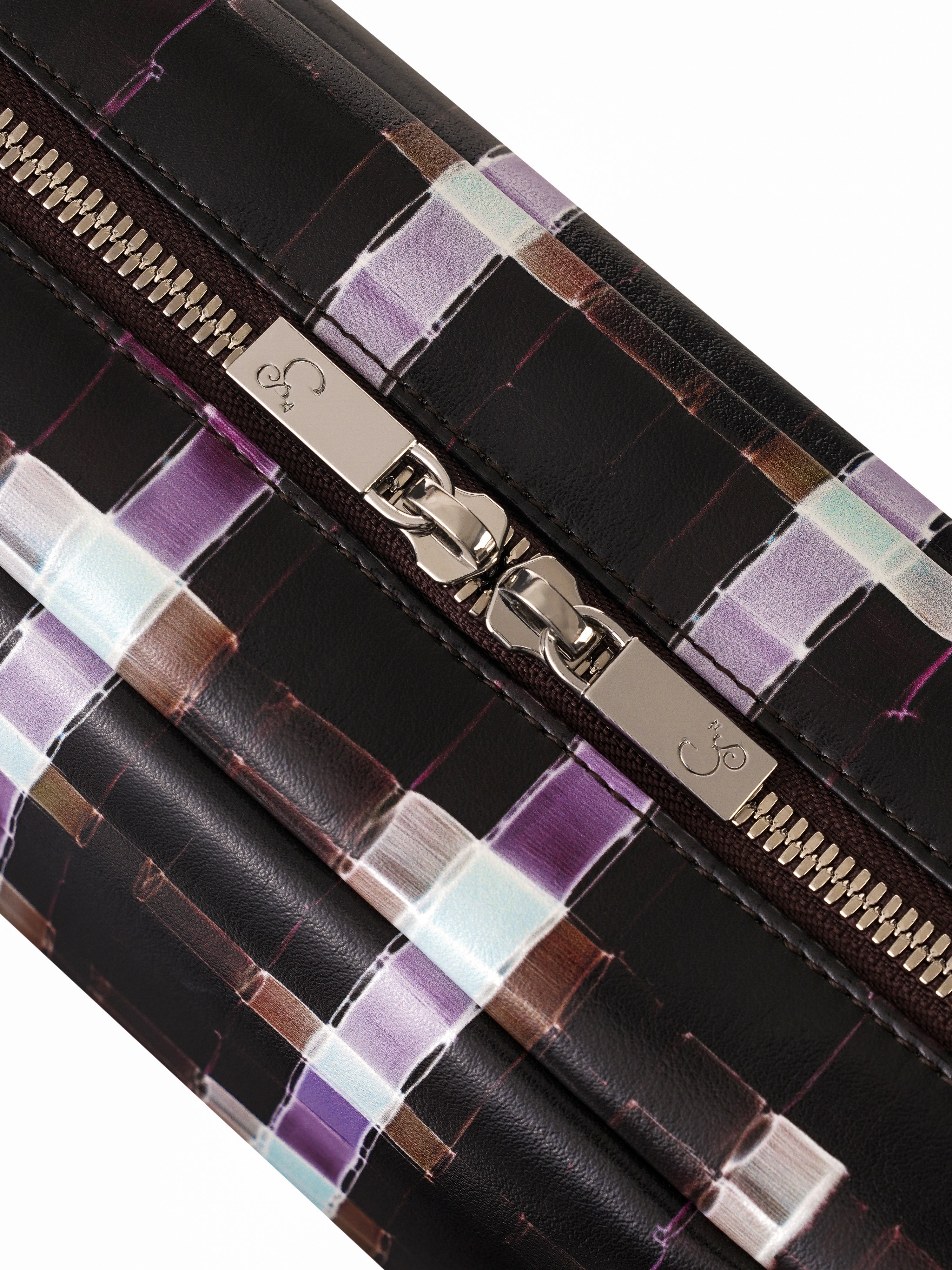 CHOCOLATE PAINTED PLAID BAGUETTE BAG