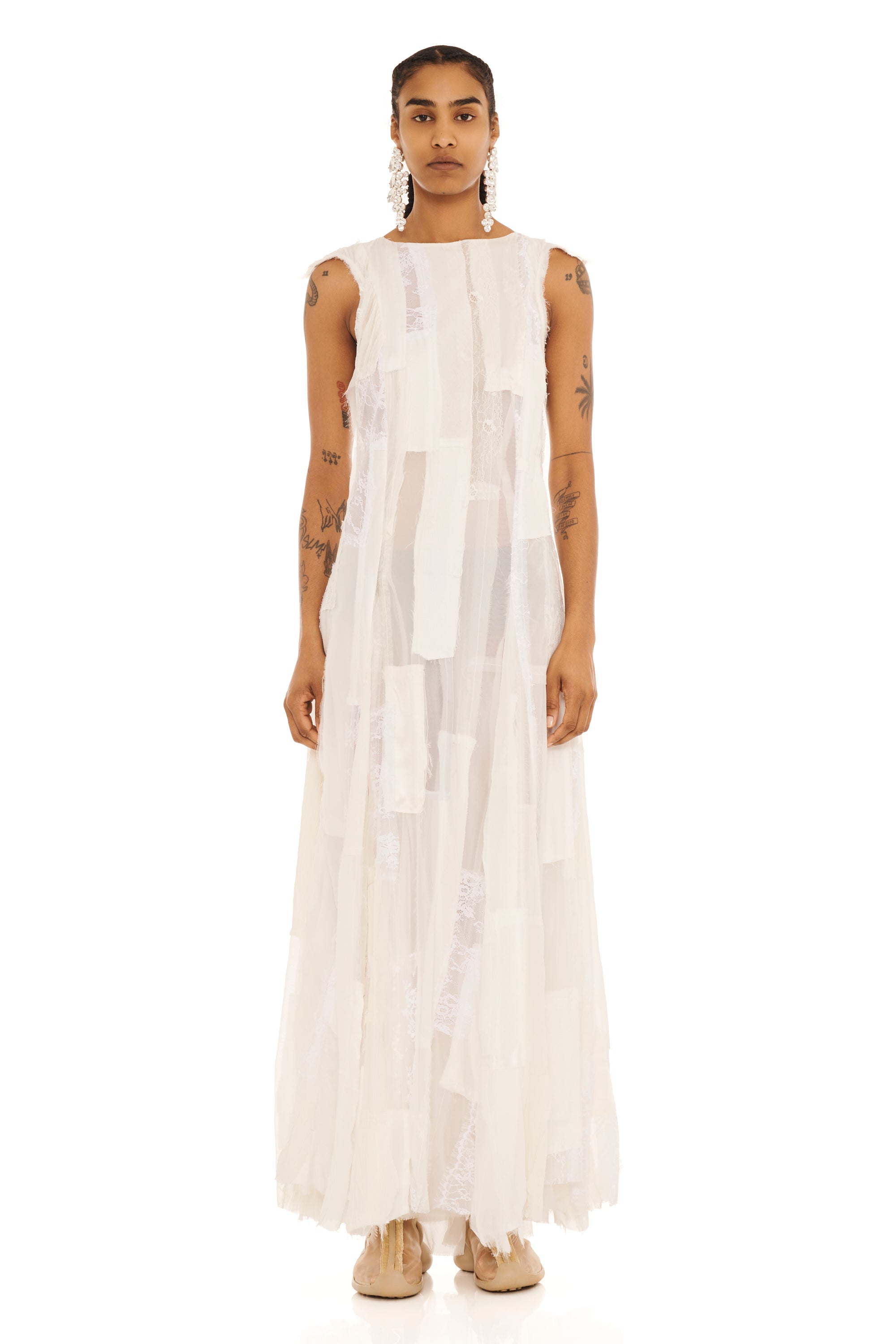 WHITE DEADSTOCK PRIMROSE DRESS