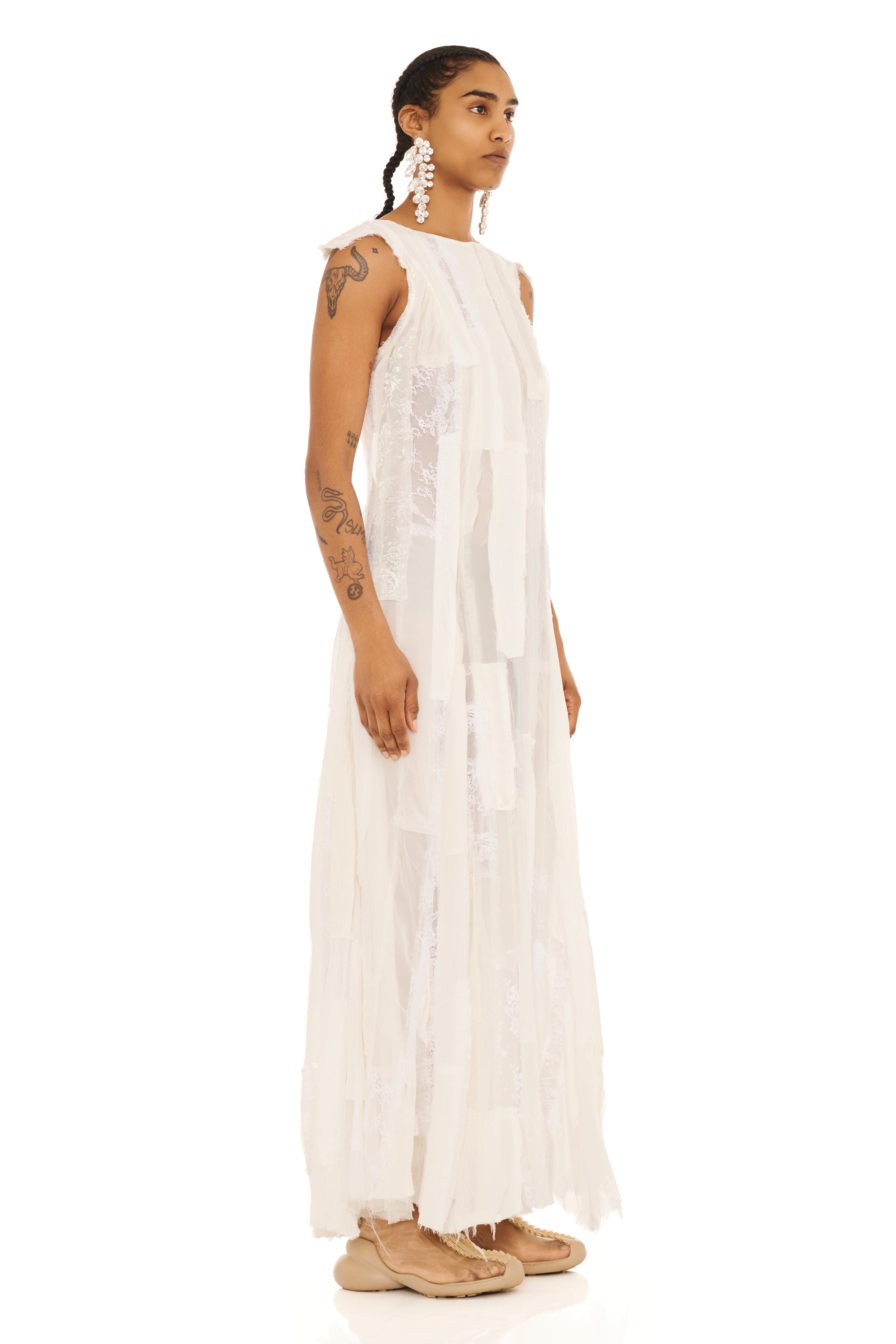 WHITE DEADSTOCK PRIMROSE DRESS