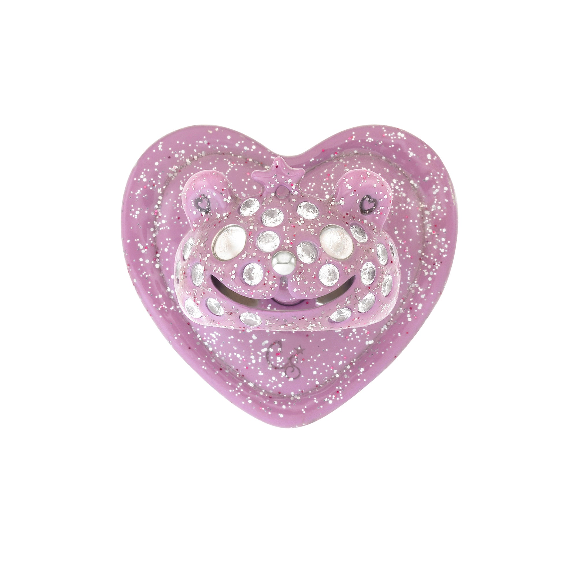 GLITTER PINK PRINCESS BEAR GRIP RING