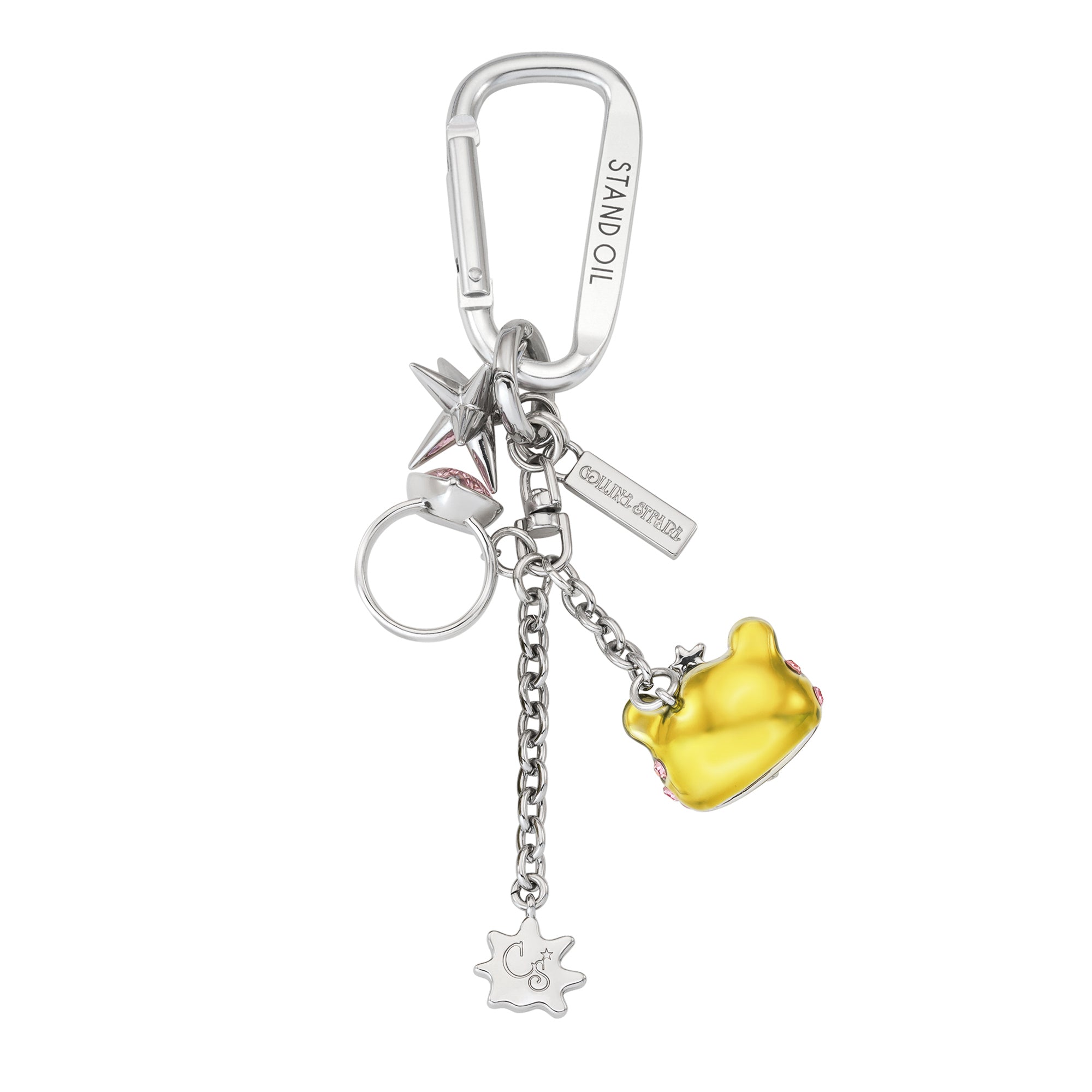 SILVER PRINCESS BEAR KEYRING