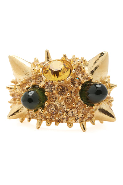 OOO(Ring Ring Ring)ハンドメイド　イヤリング　黄　アクセサリー Gold Alien Spike Ring | COLLINA STRADA