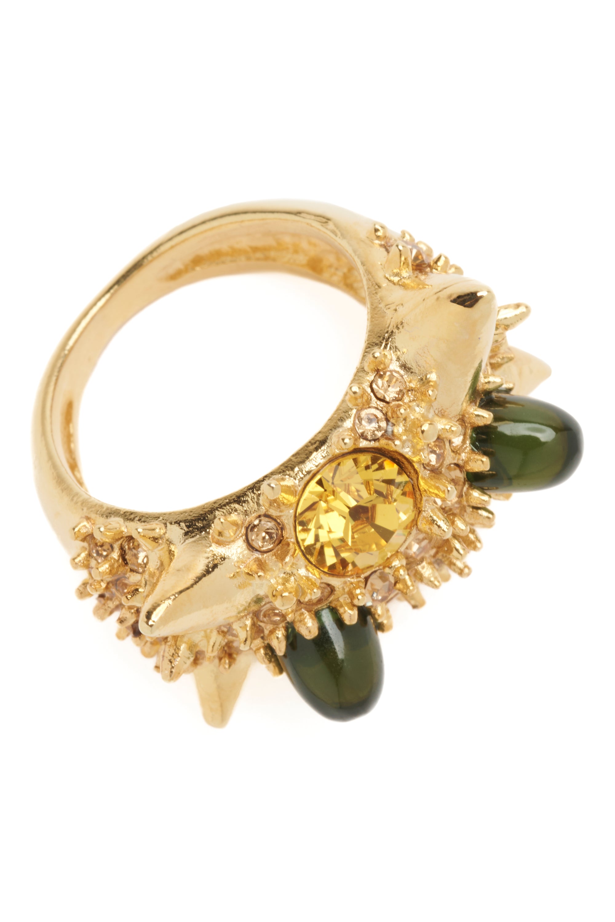 GOLD ALIEN SPIKE RING