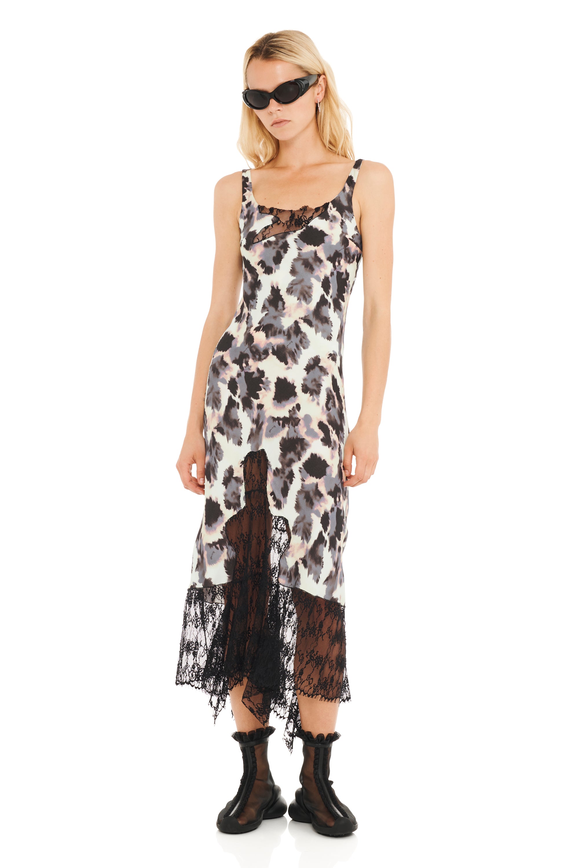 SNOW LEOPARD ANEMONE DRESS