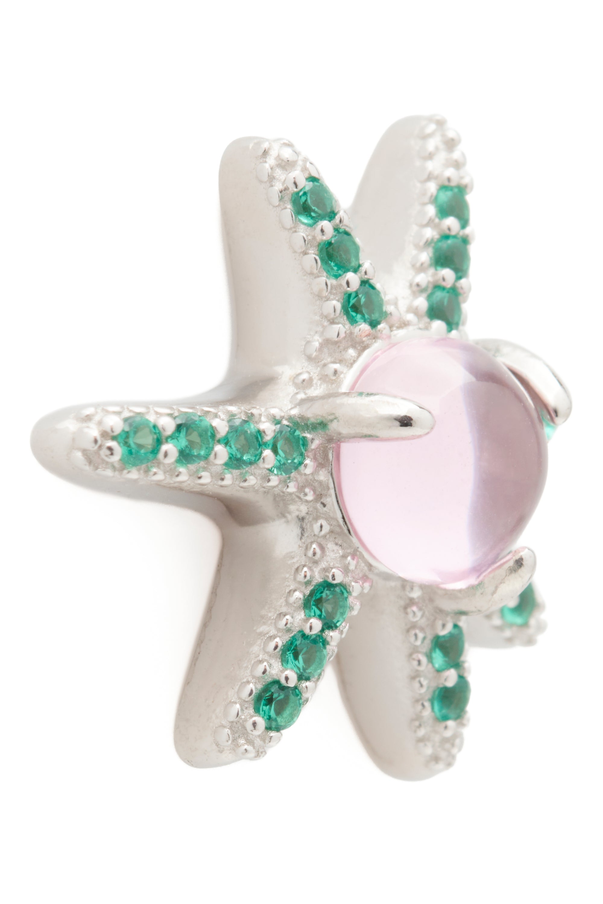 EMERALD AMETHYST ASTER EARRINGS