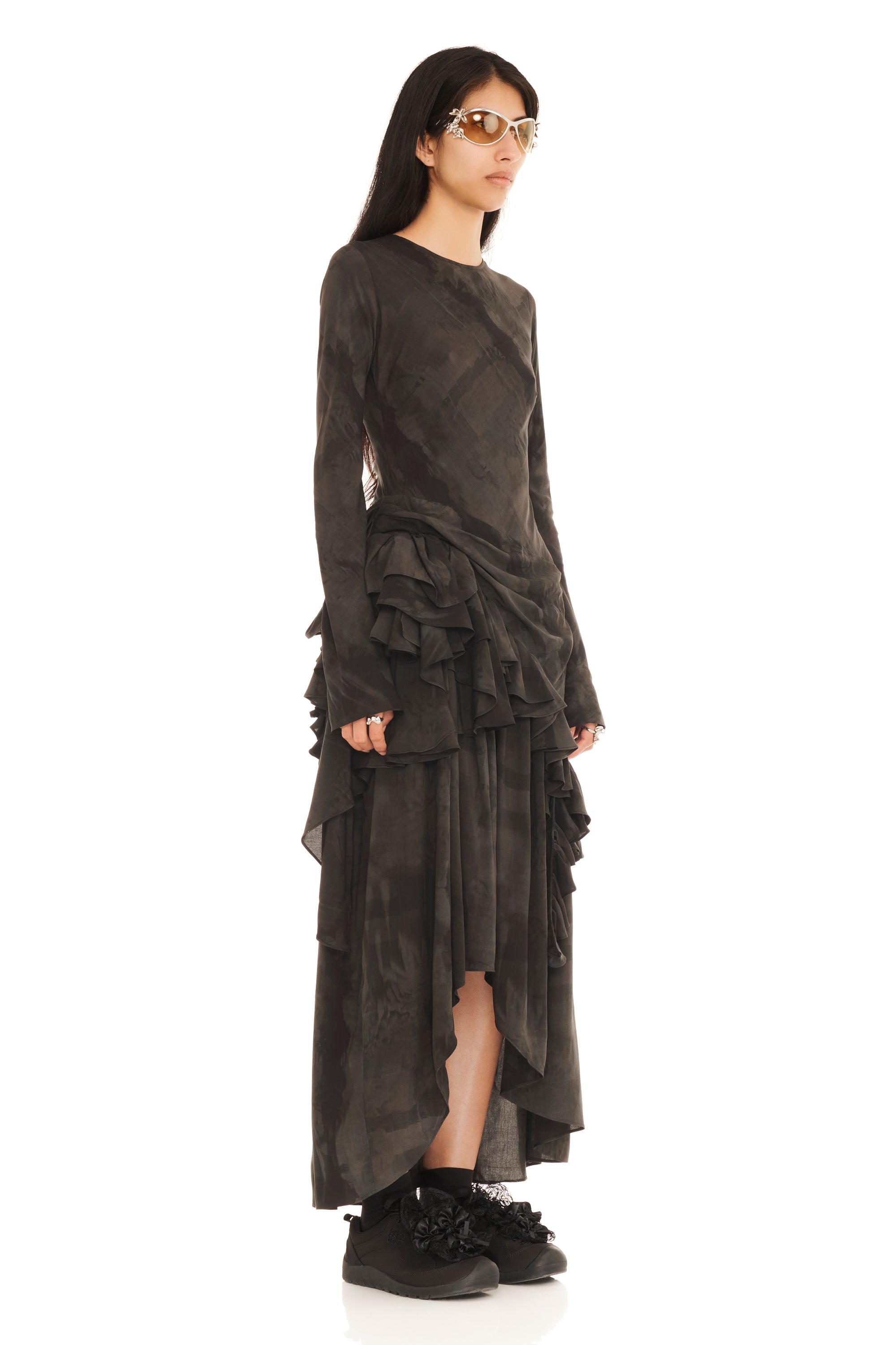 BLACK GUA SHA ATHENA DRESS