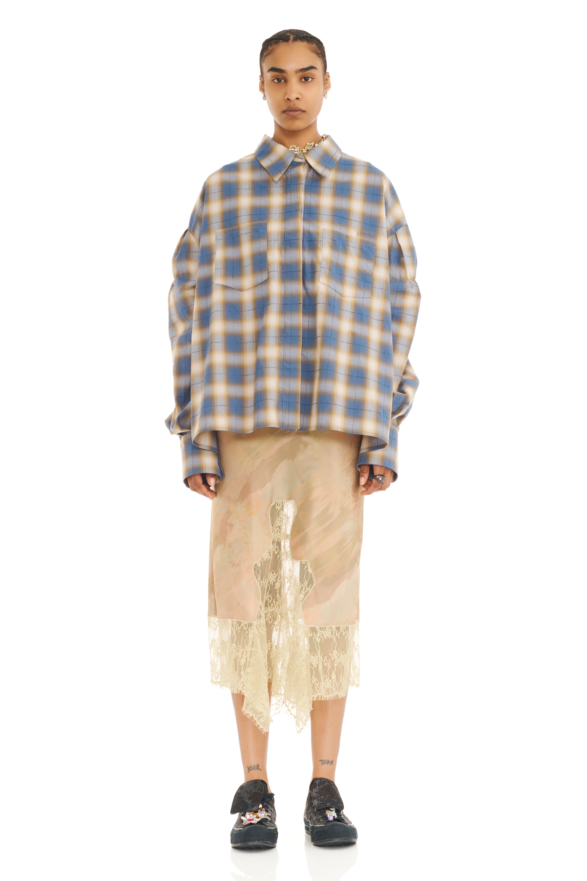 COUNTRY PLAID CHASON SCRUNCH SHIRT