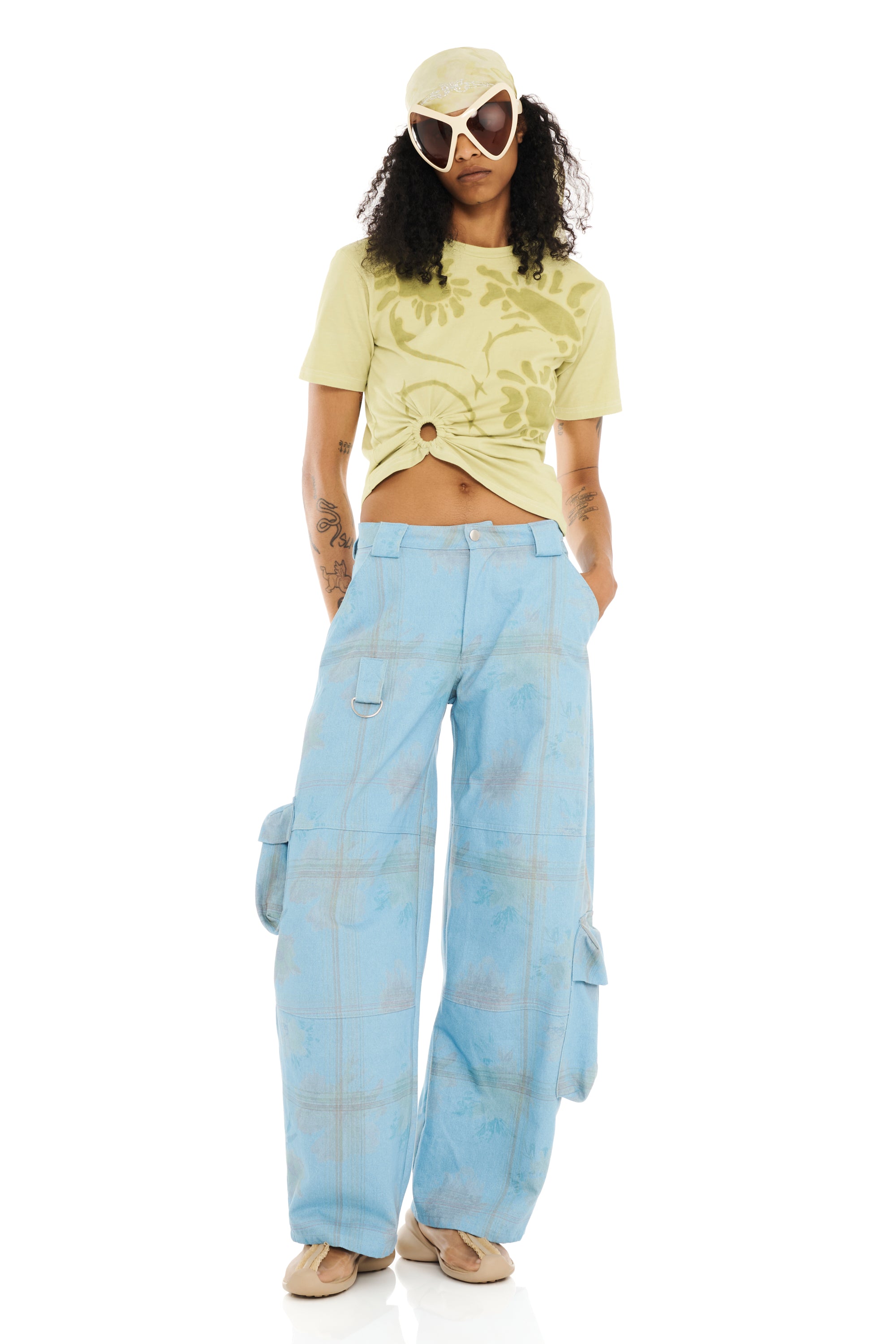 DENIM PICNIC LAWN CARGO PANT