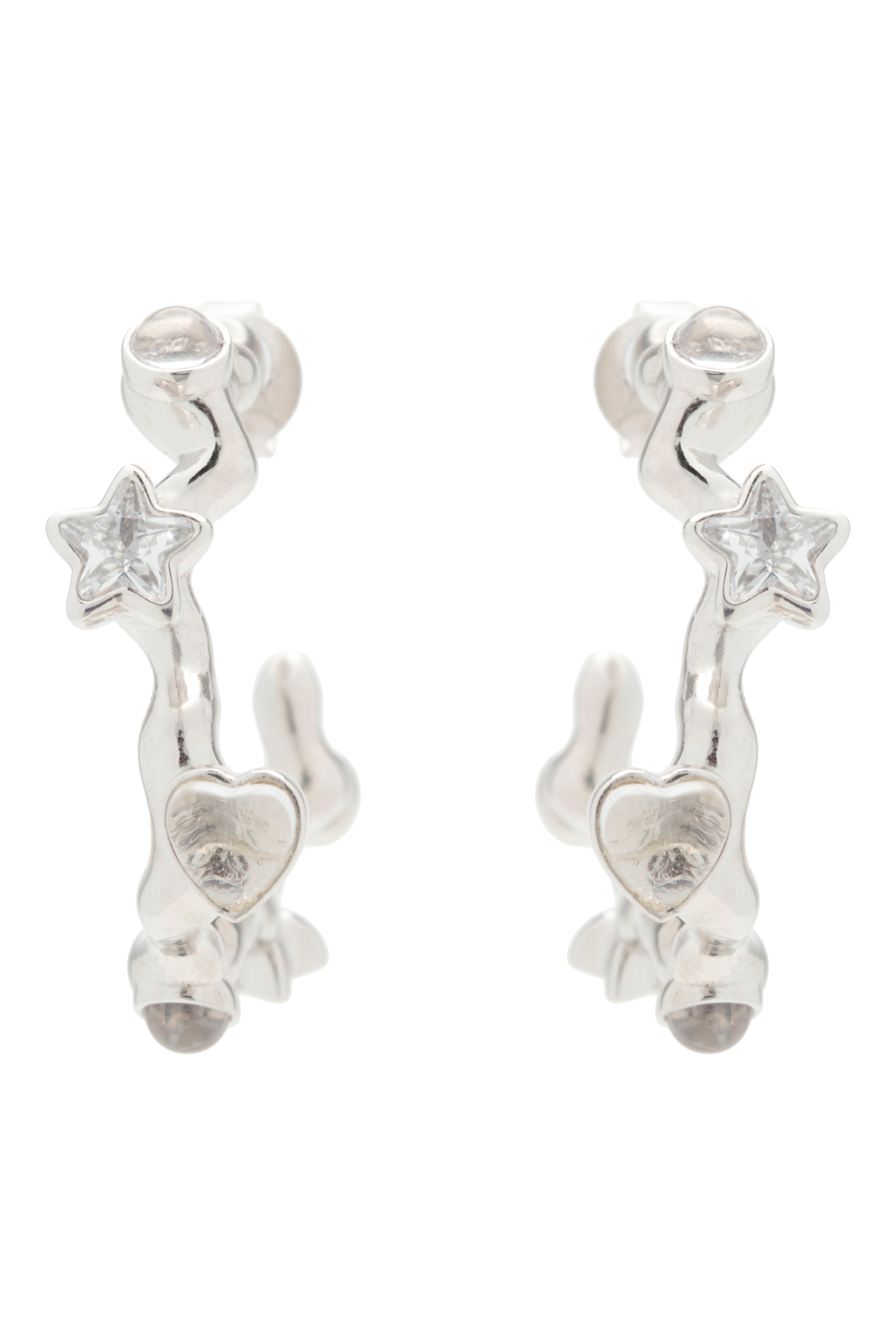 SILVER CLEAR FLORENCE EARRINGS