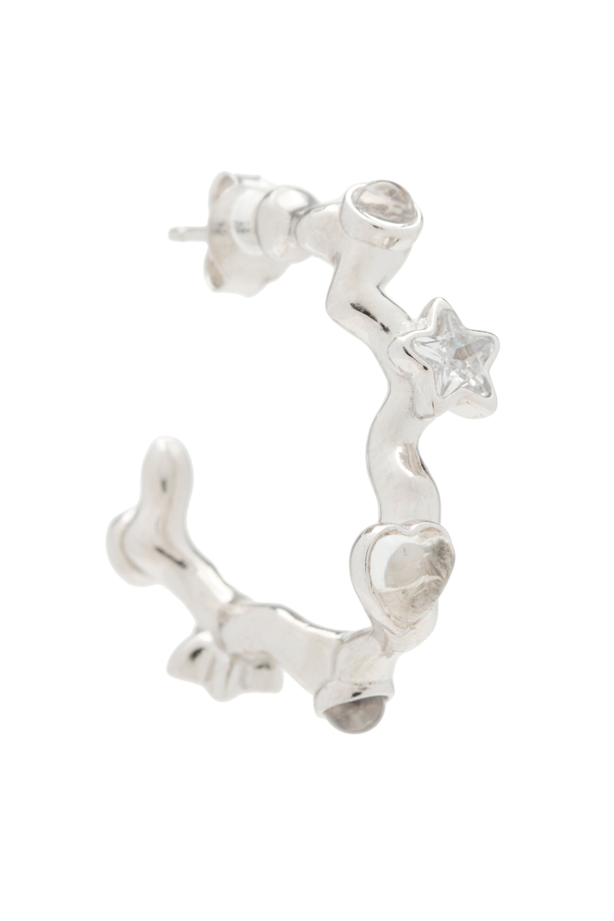 SILVER CLEAR FLORENCE EARRINGS