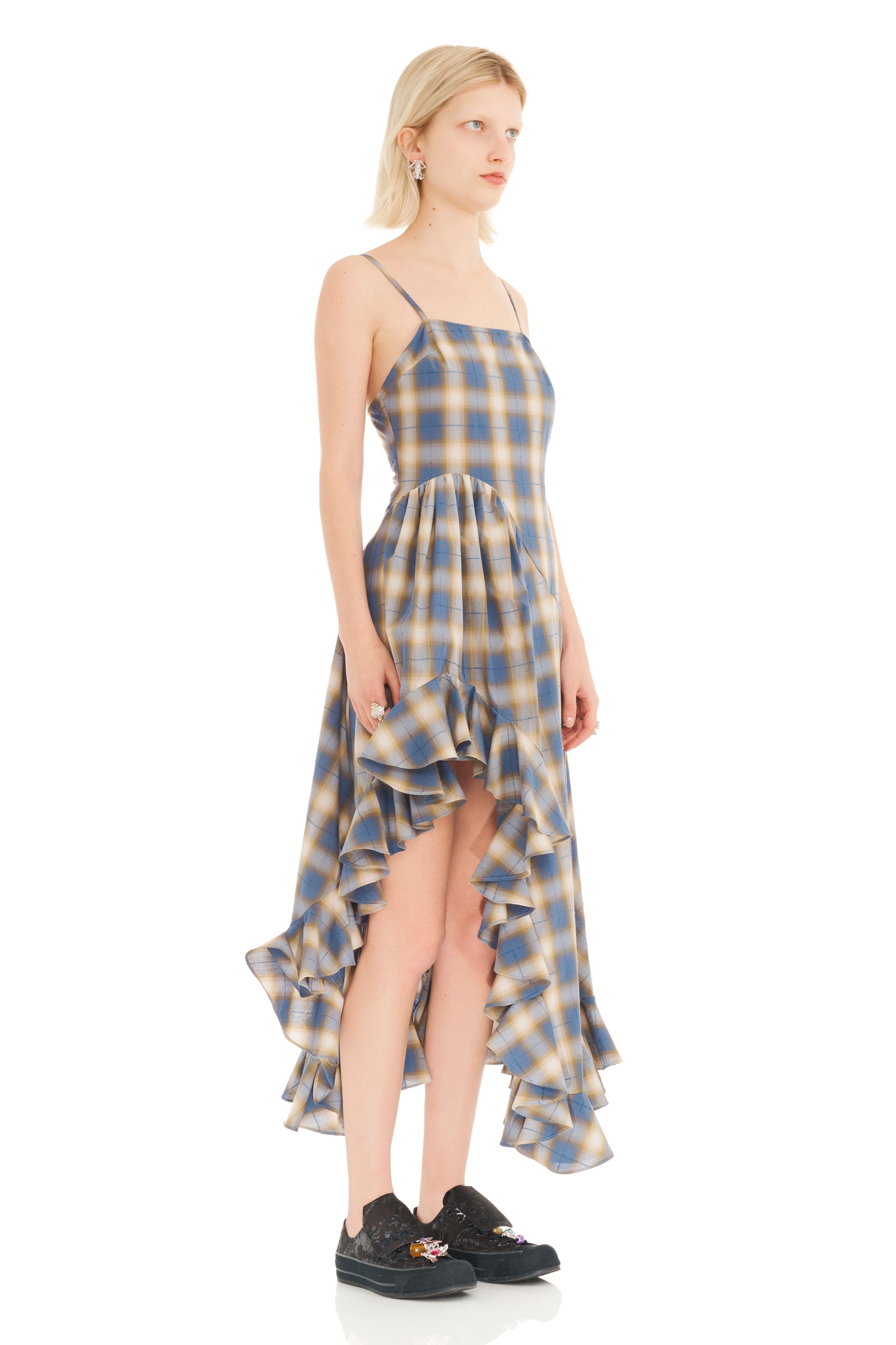 COUNTRY PLAID FLORIST DRESS