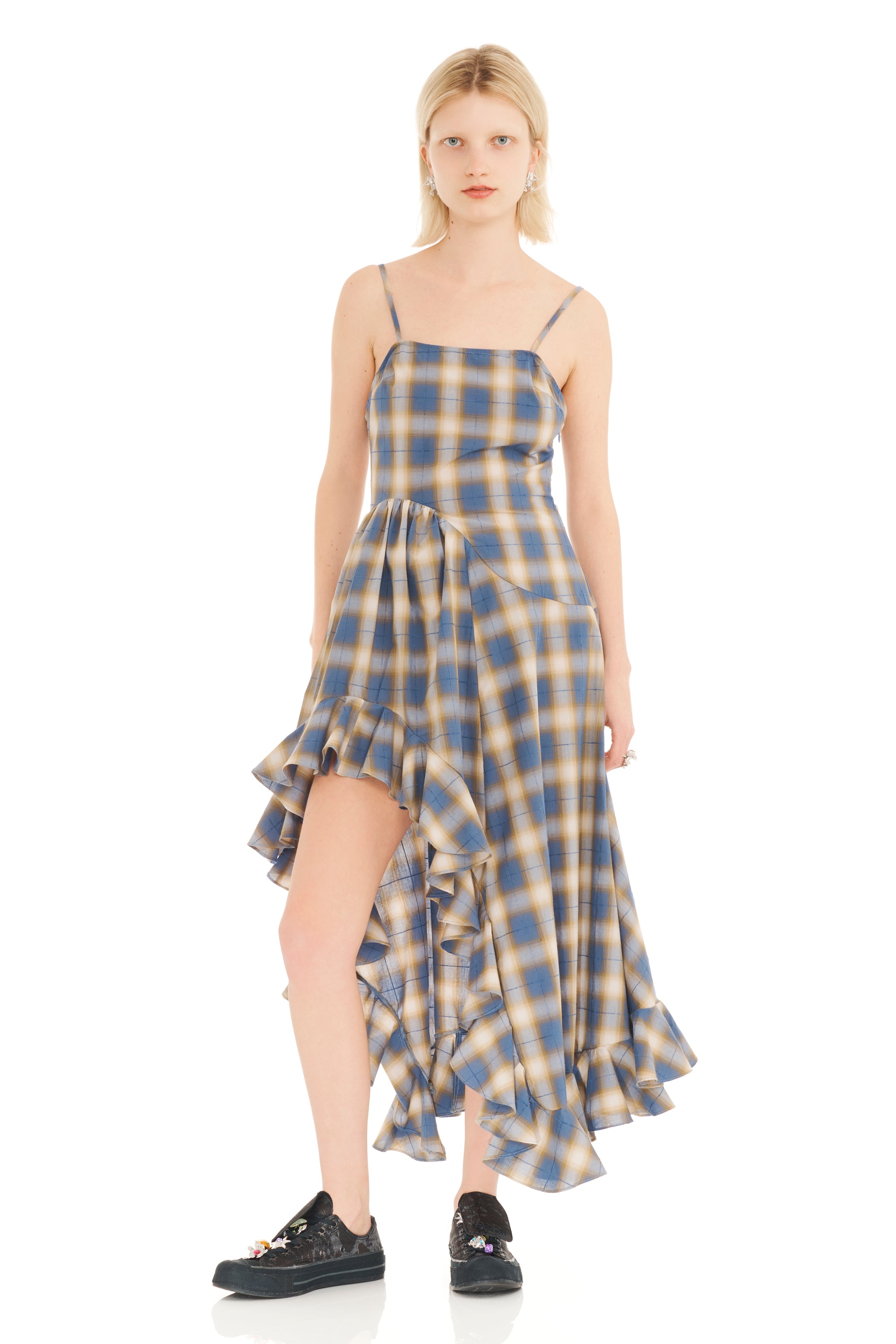 COUNTRY PLAID FLORIST DRESS