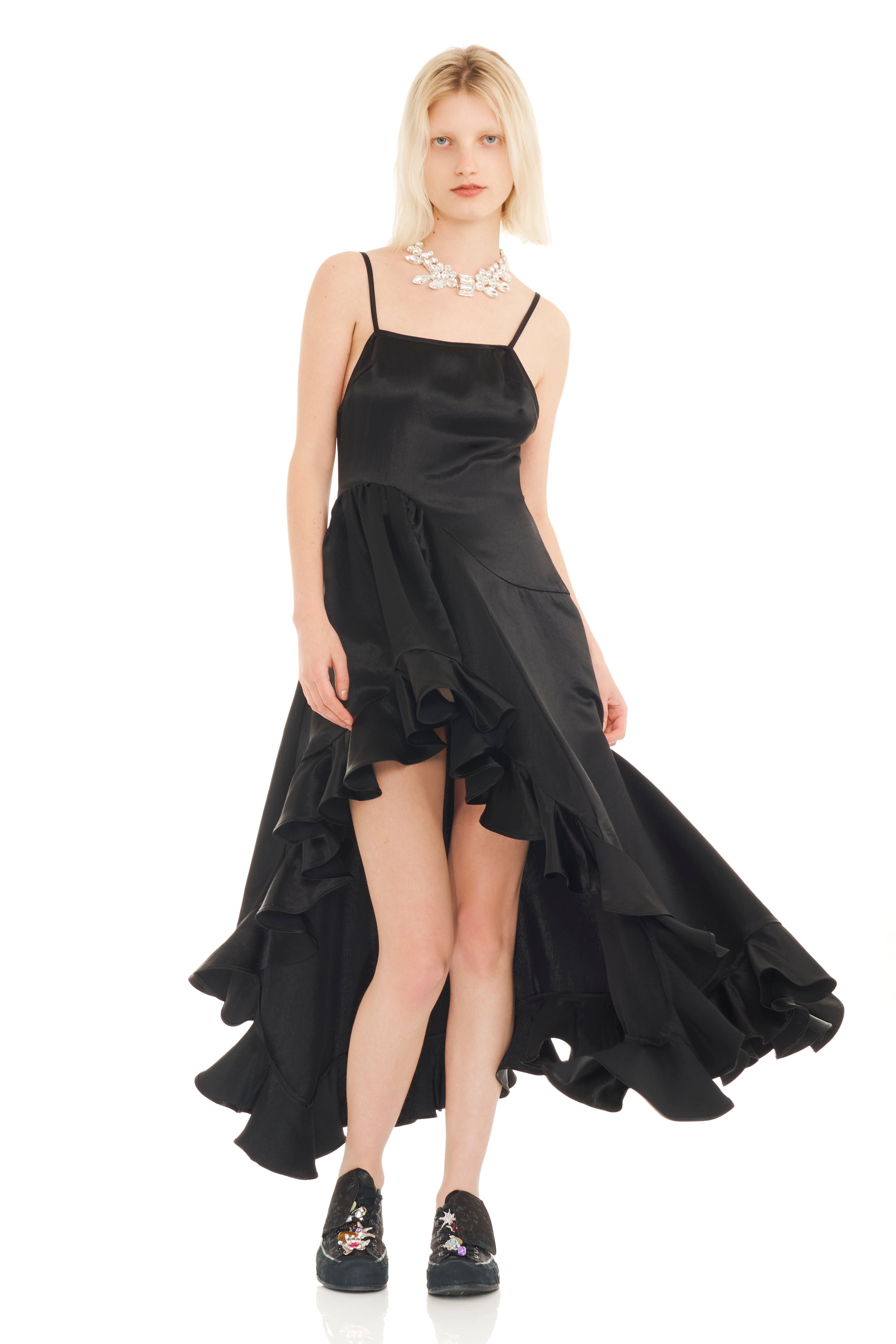 BLACK FLORIST DRESS