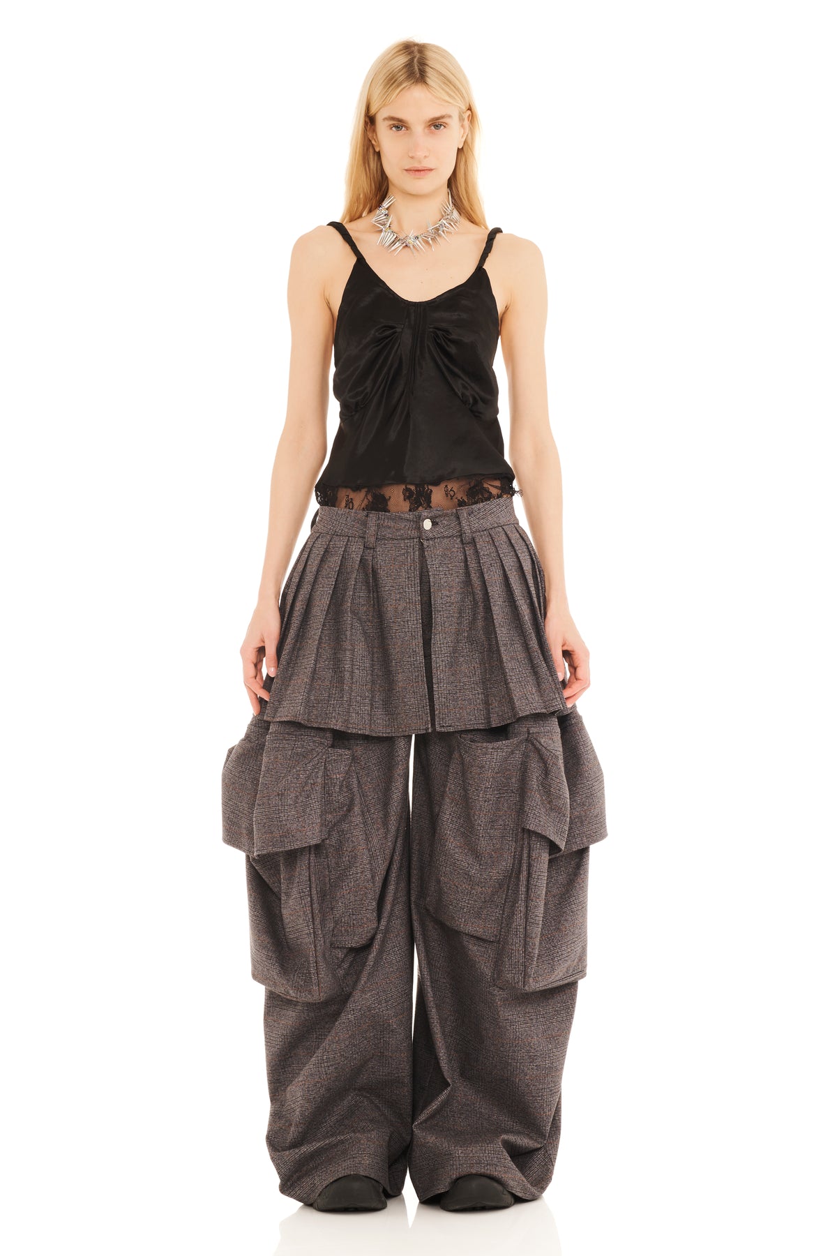 STONE PLAID HAZEL CARGO PANT