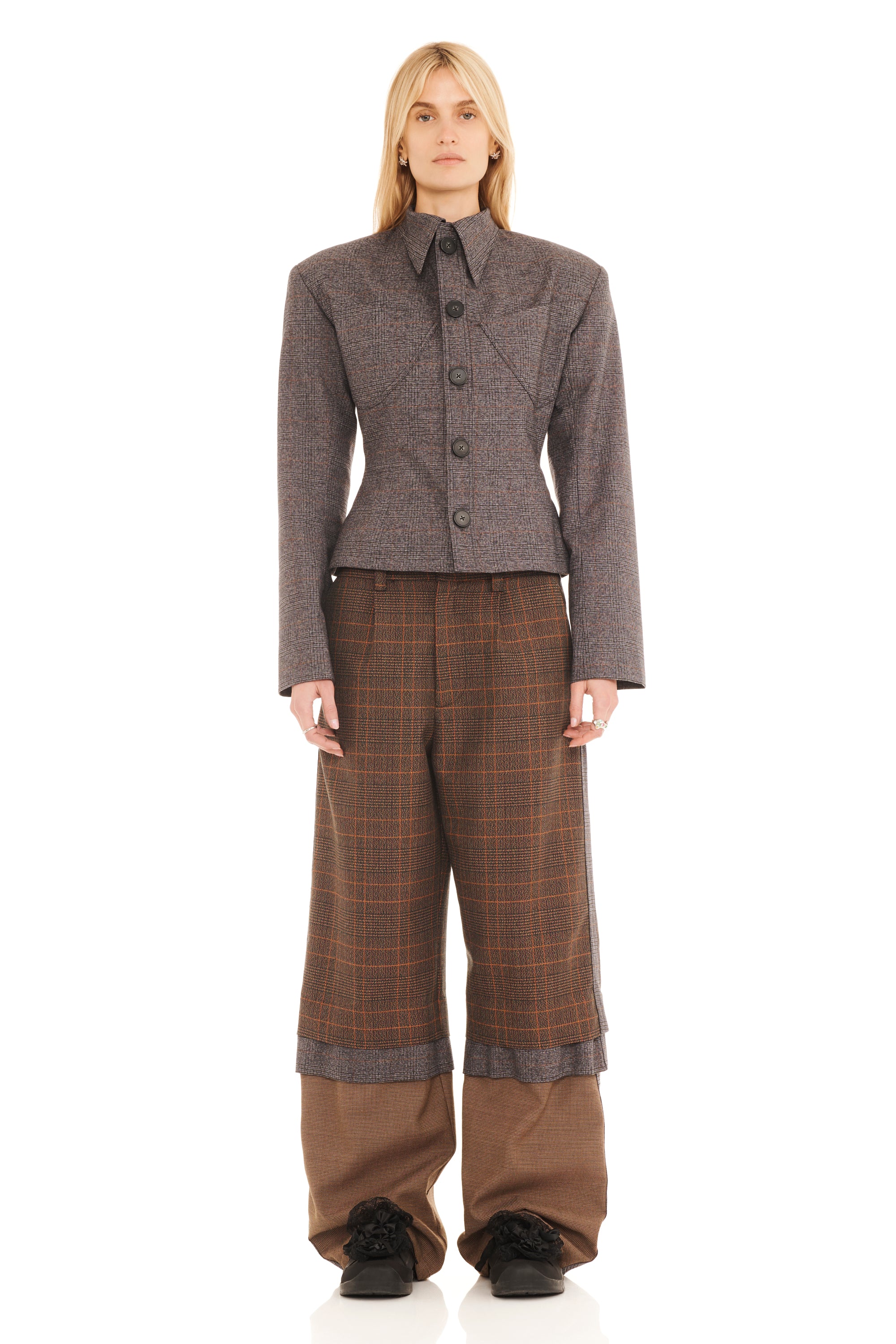 STONE PLAID ILANA JACKET