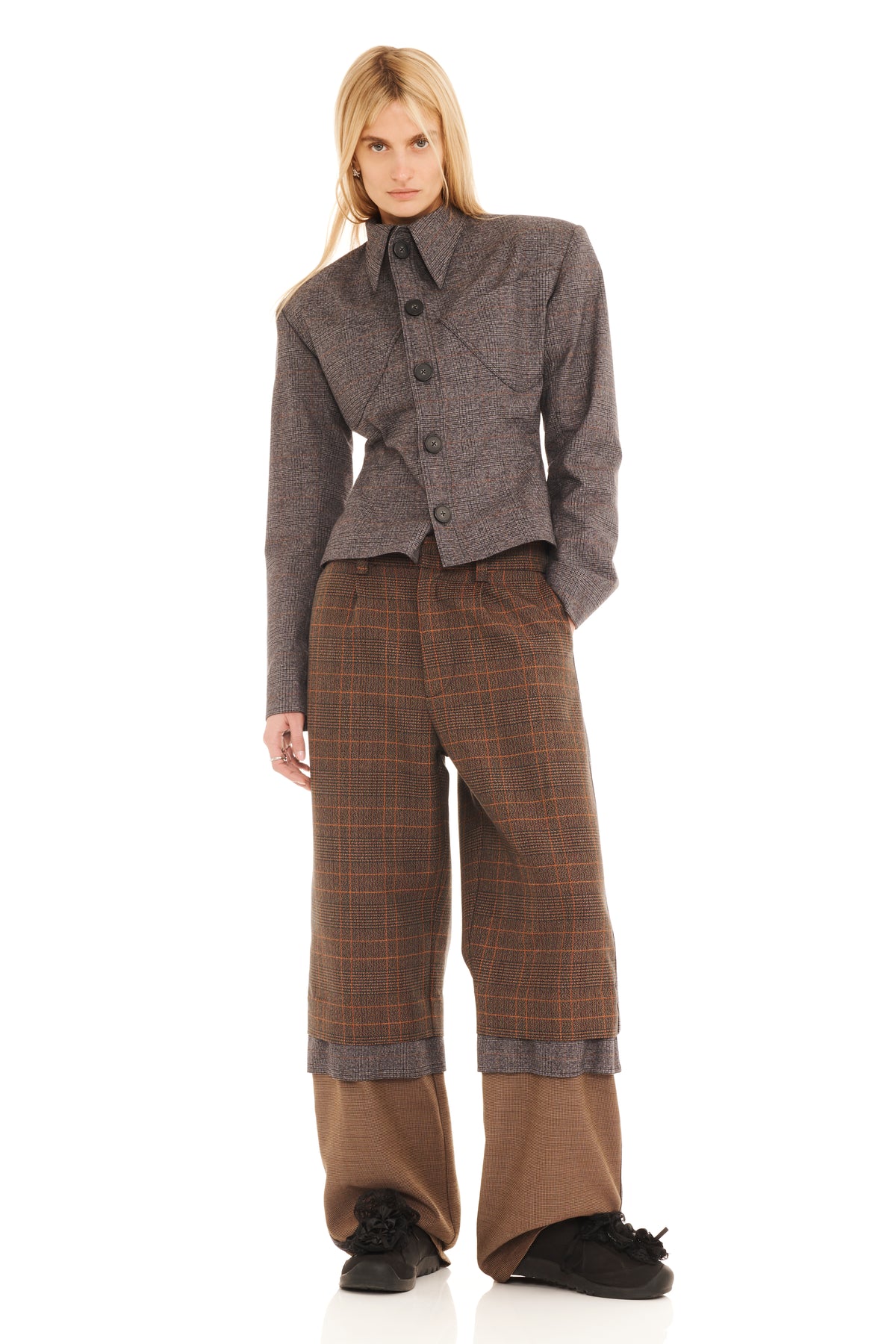 STONE PLAID ILANA JACKET