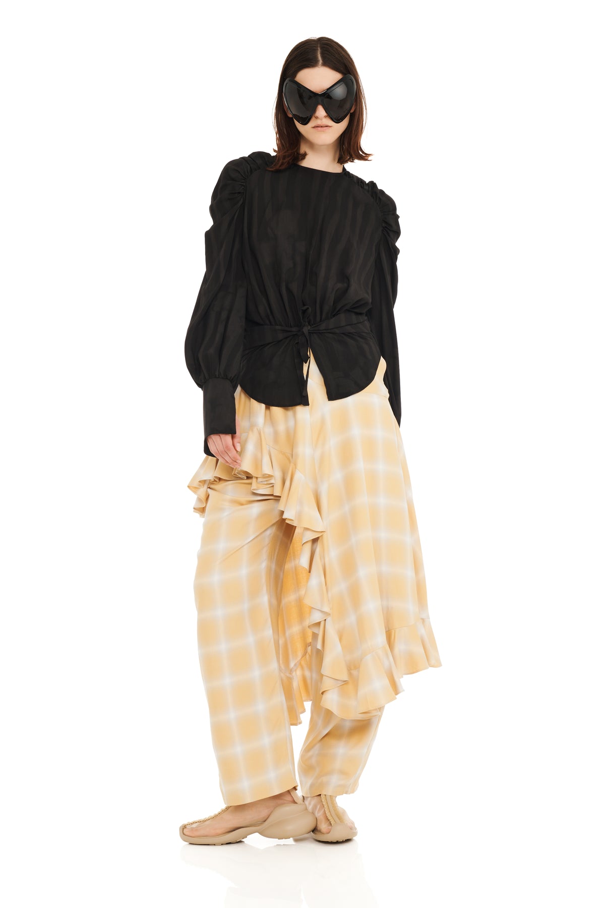 WAVY FLOWER STRIPE IRIS TOP