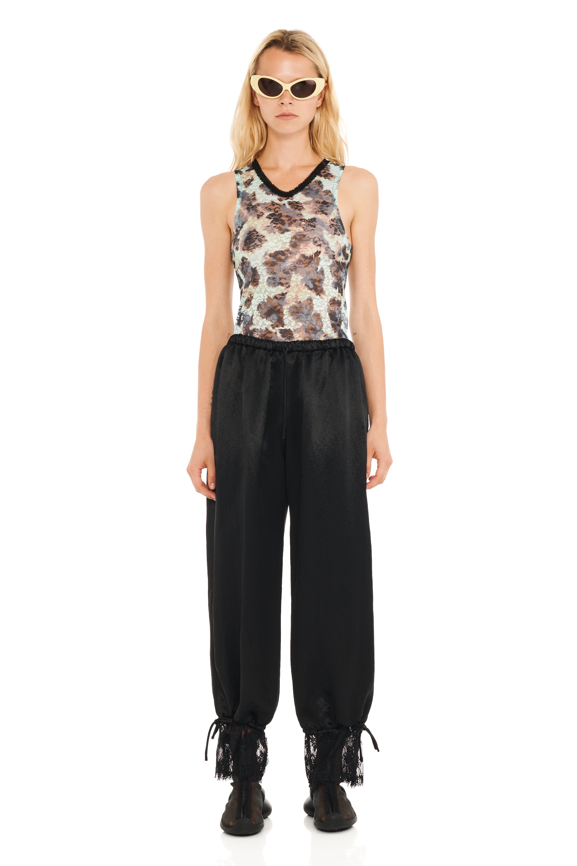 SNOW LEOPARD LACE DACHI TOP