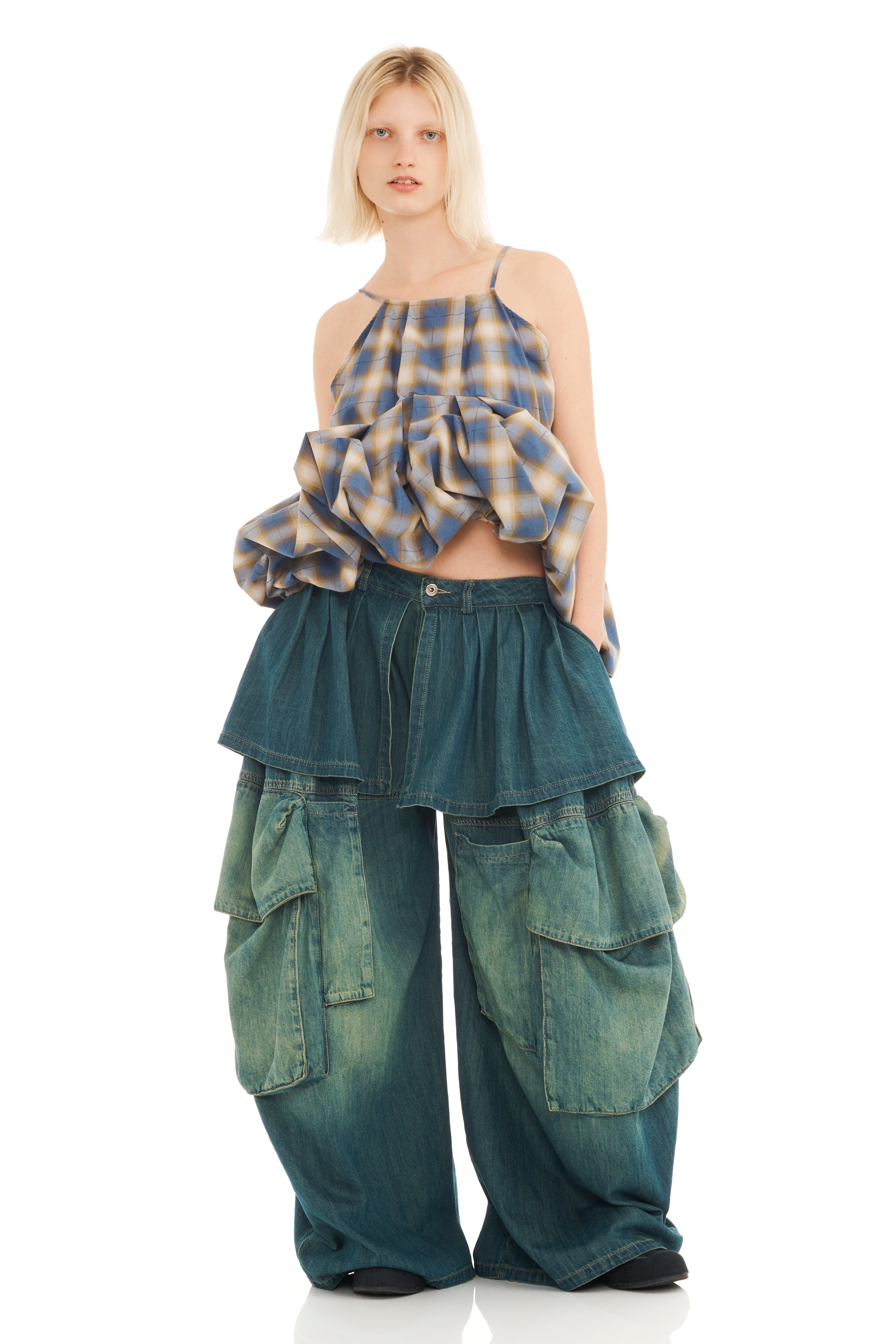 COUNTRY PLAID MINI VALERIAN TOP