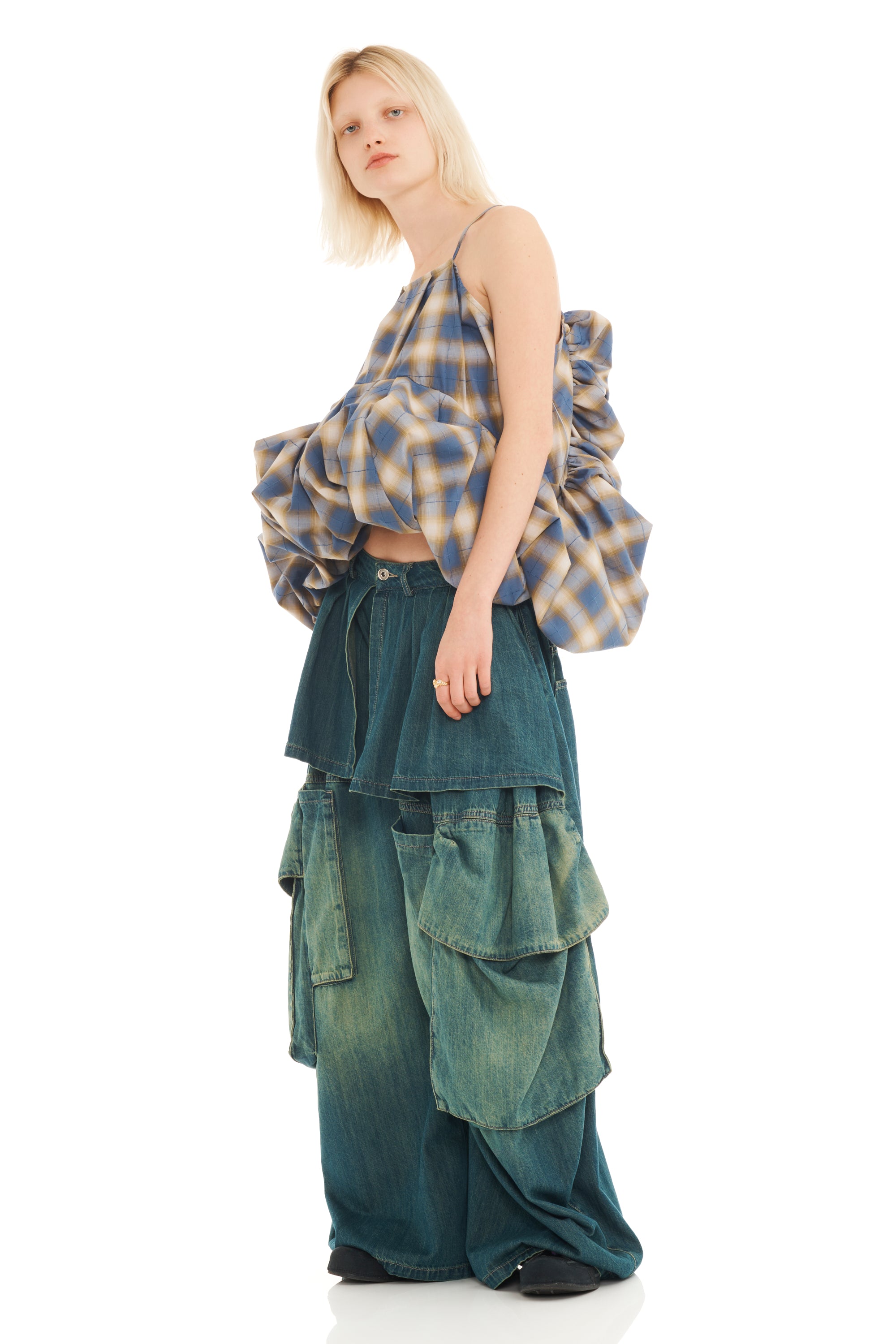 COUNTRY PLAID MINI VALERIAN TOP