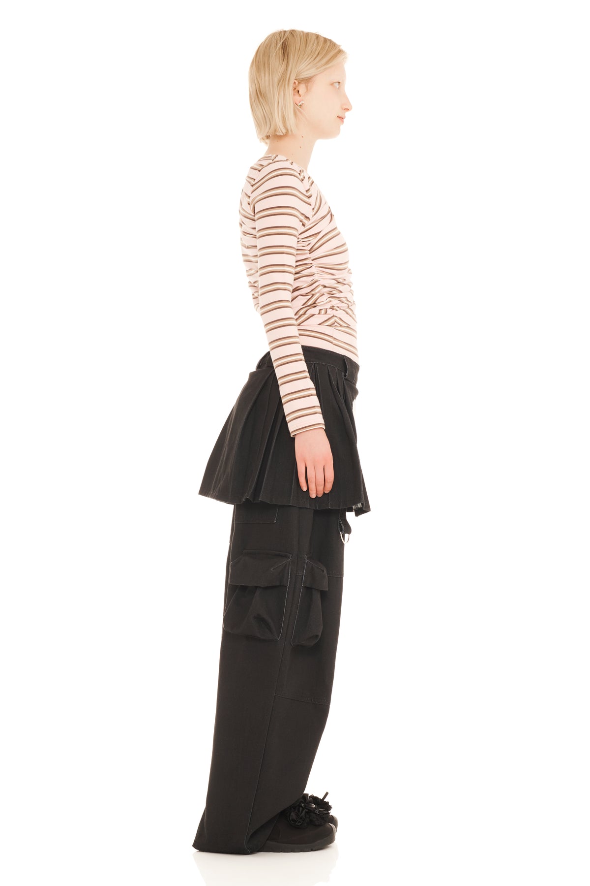 HOLLOW BLOSSOM LAWN SKIRT CARGO PANT