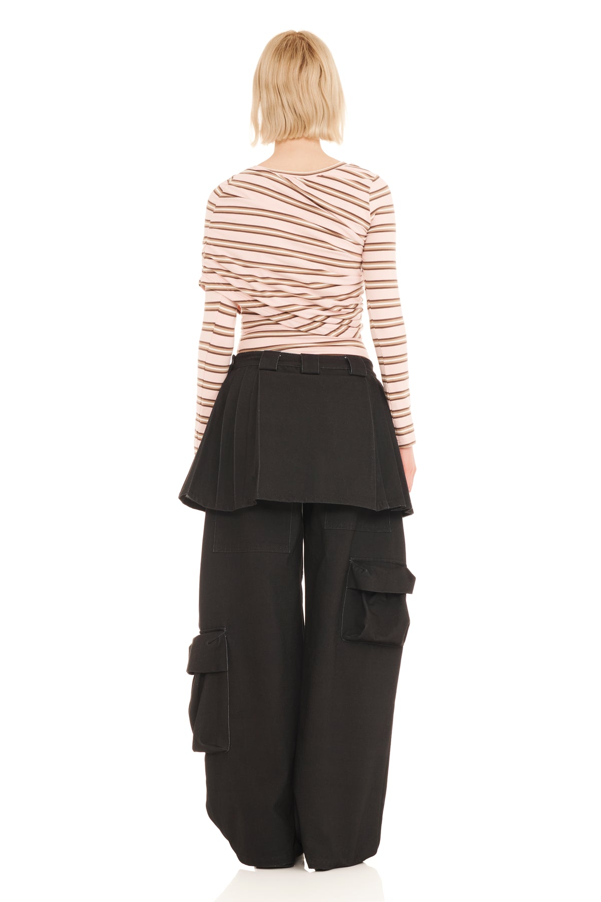 HOLLOW BLOSSOM LAWN SKIRT CARGO PANT