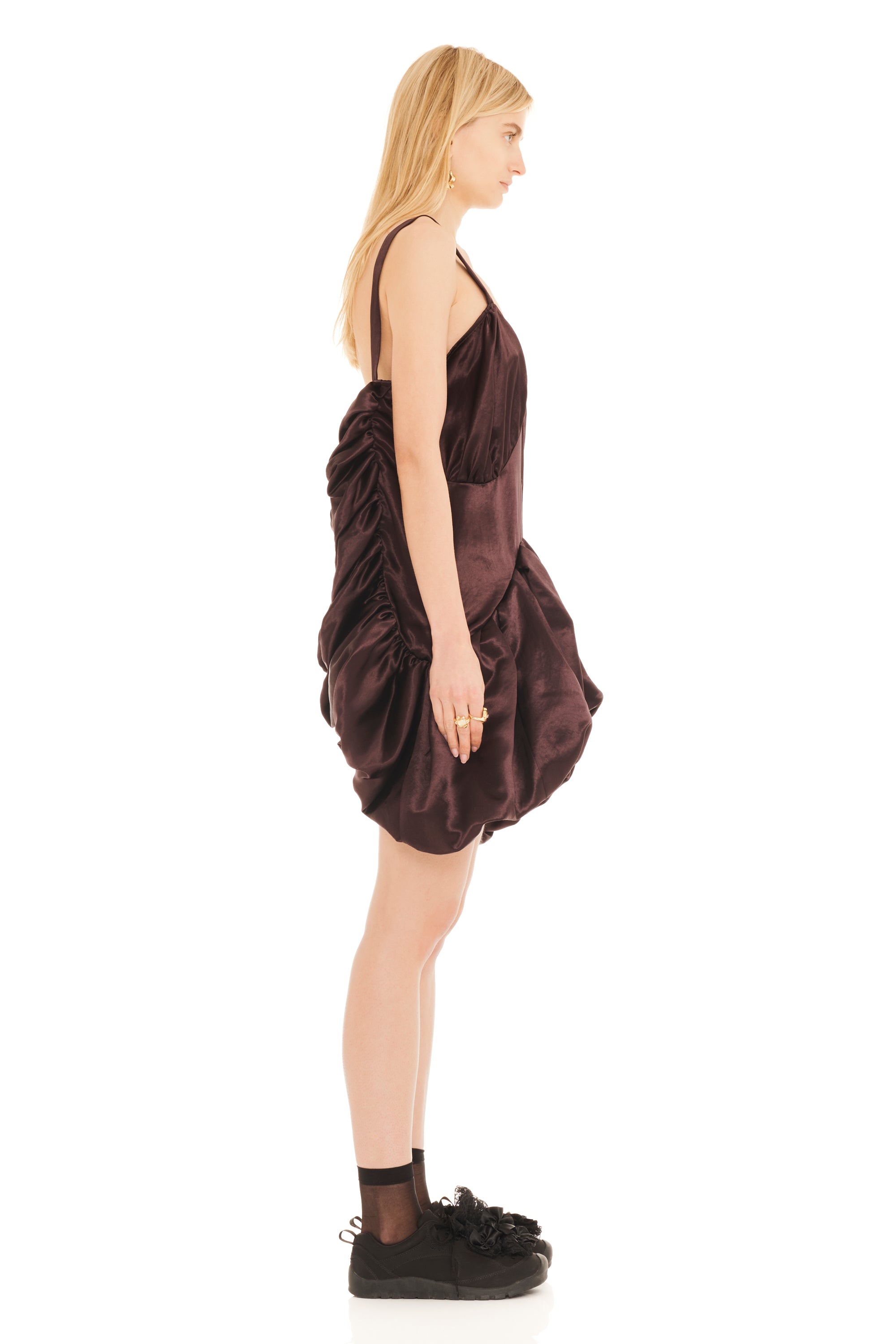 CHOCOLATE VALERIAN SLIP DRESS
