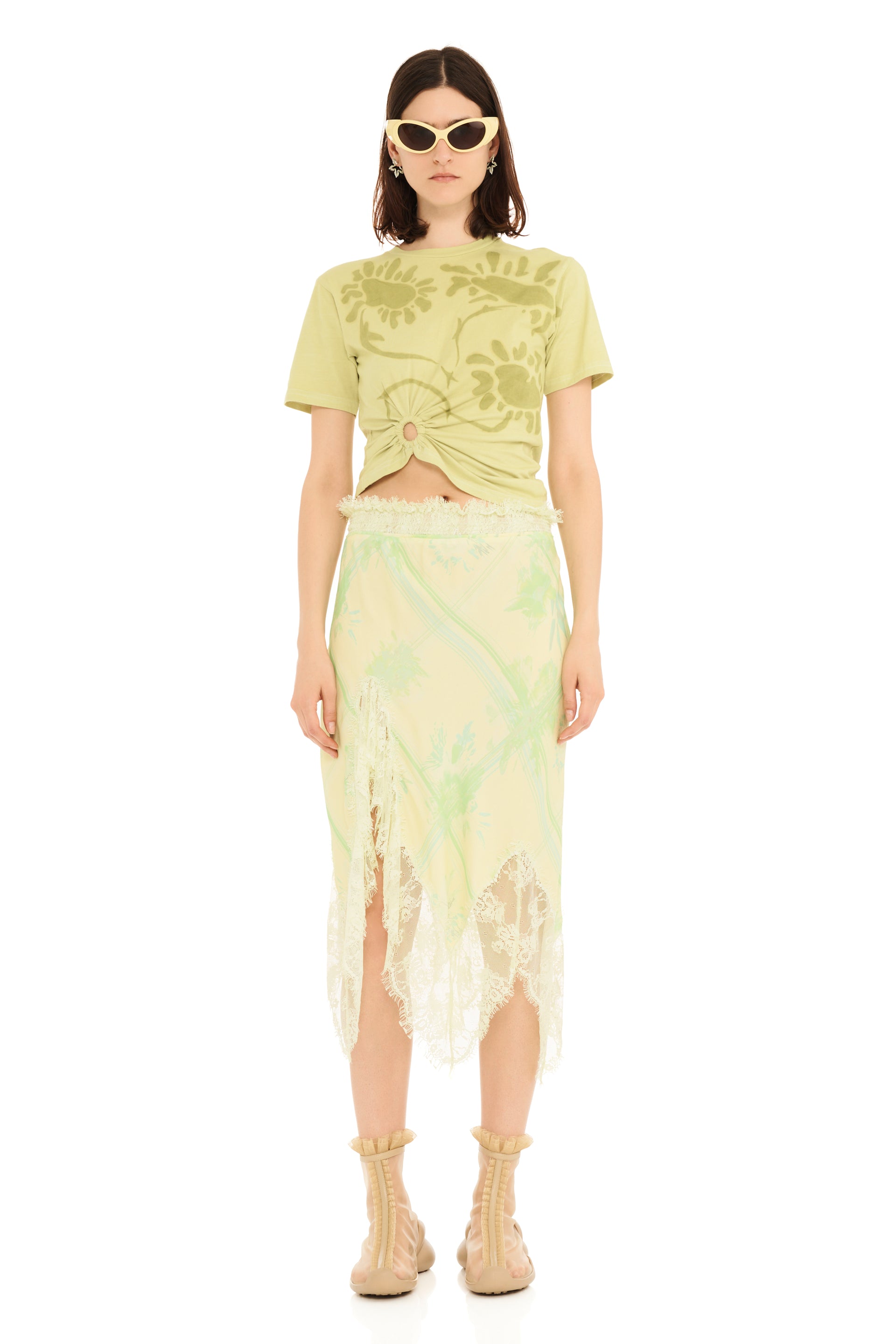 LEMON PICNIC WATERLILY SKIRT