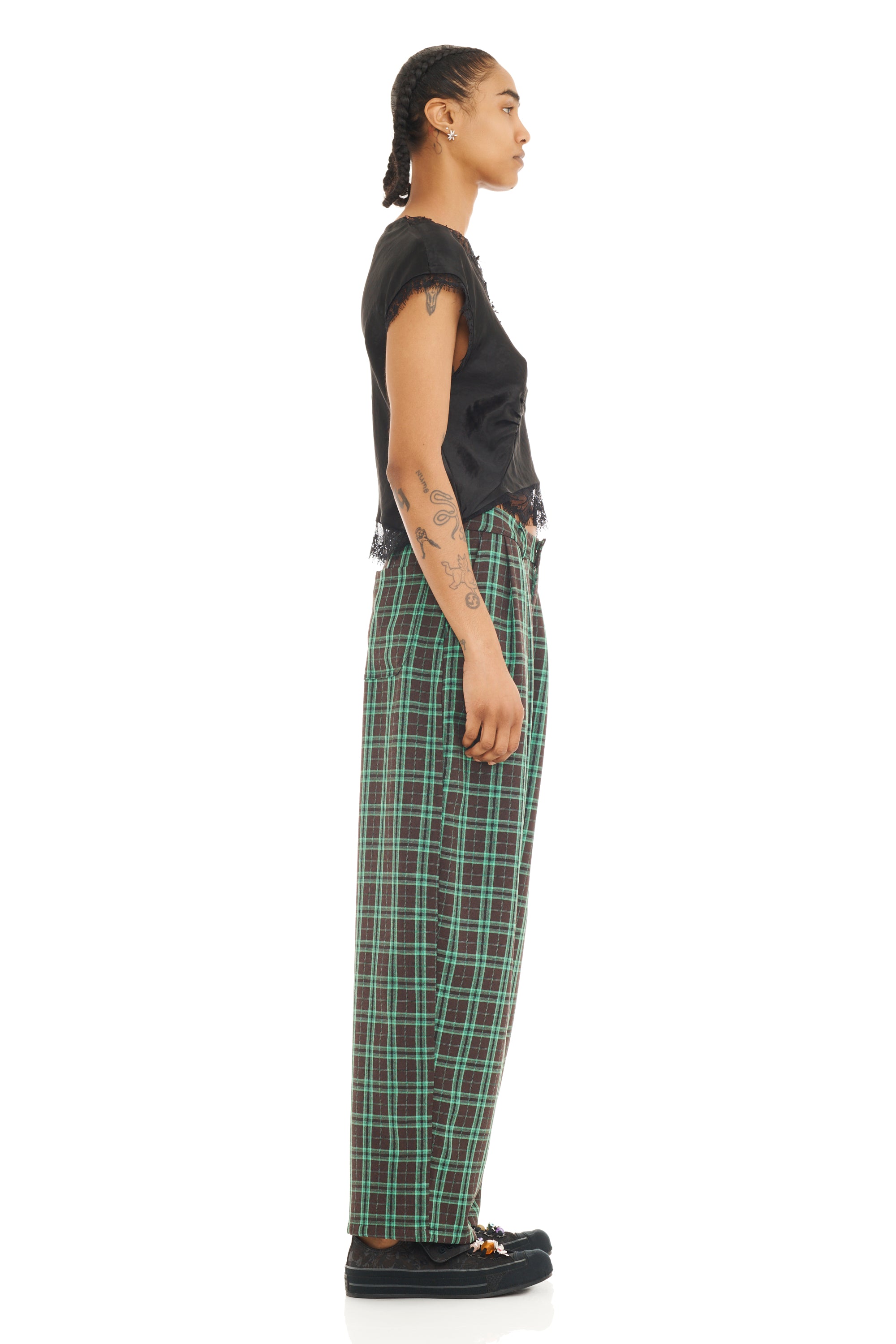 JADE PLAID CATCHFLY PANT