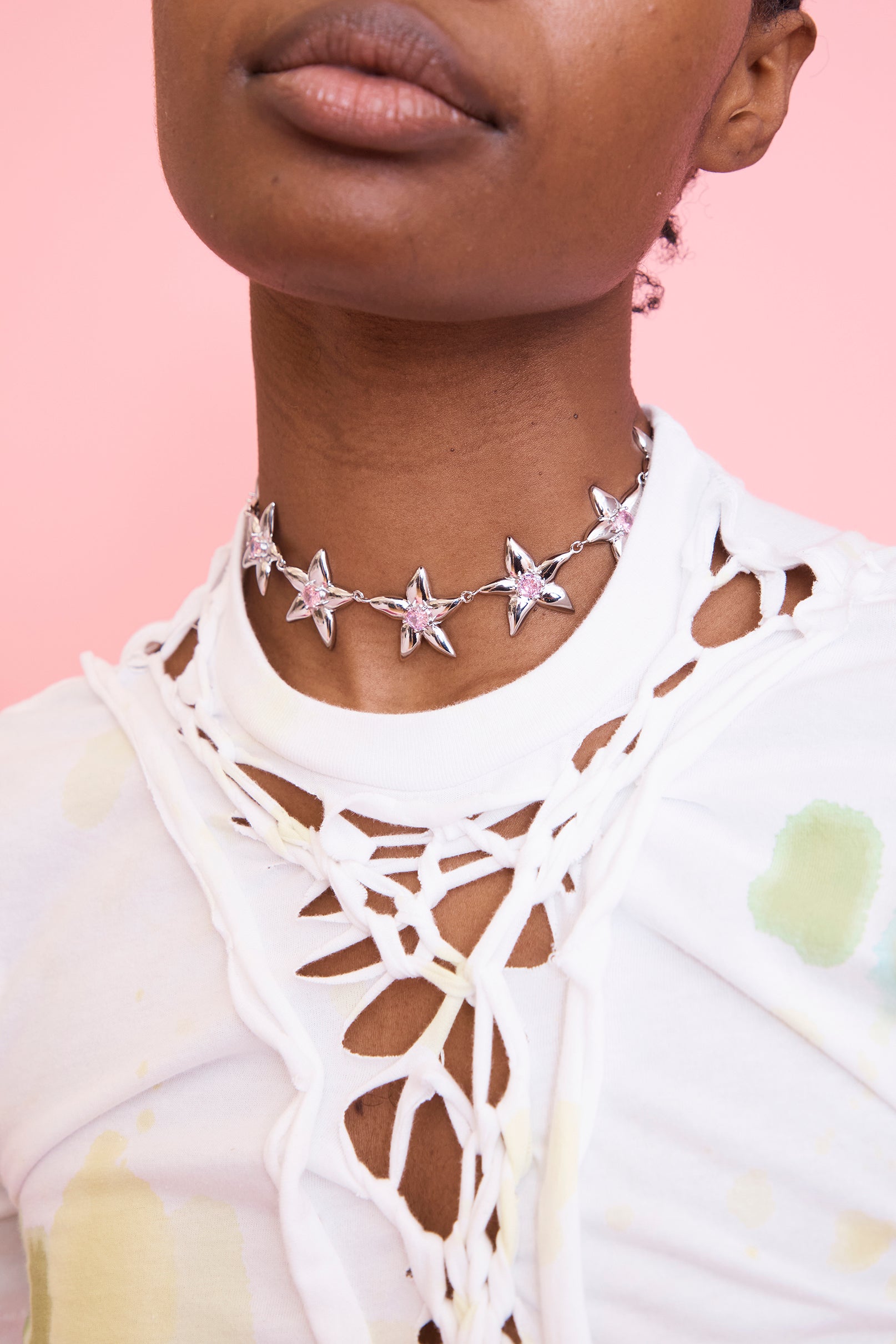 CRYSTAL CLEAR SUPER STARLINK NECKLACE | COLLINA STRADA