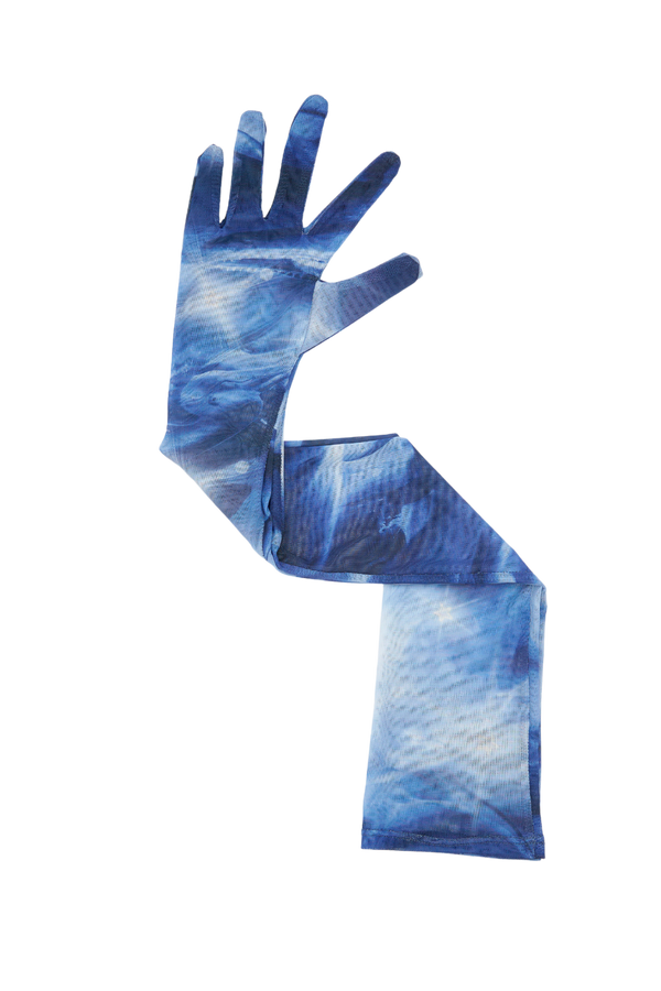 NAVY DOLPHIN PLANT OPERA GLOVES