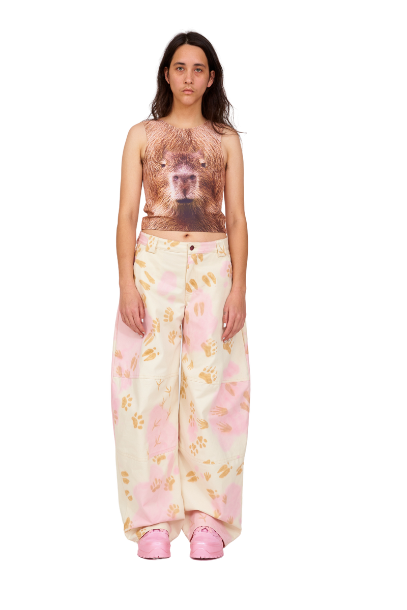 BEIGE PAWS STOMP PANT